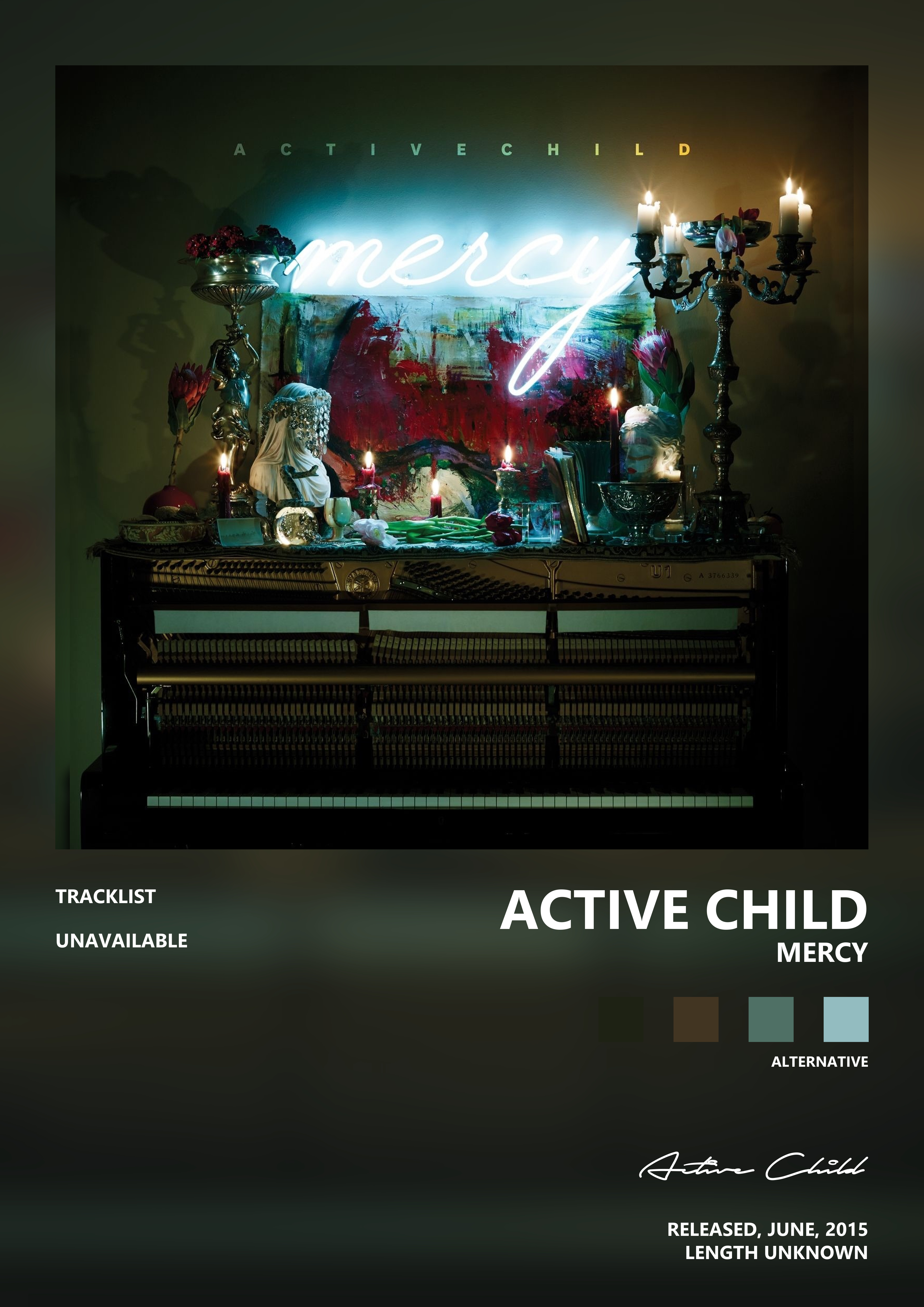 Music poster: Active Child - Mercy