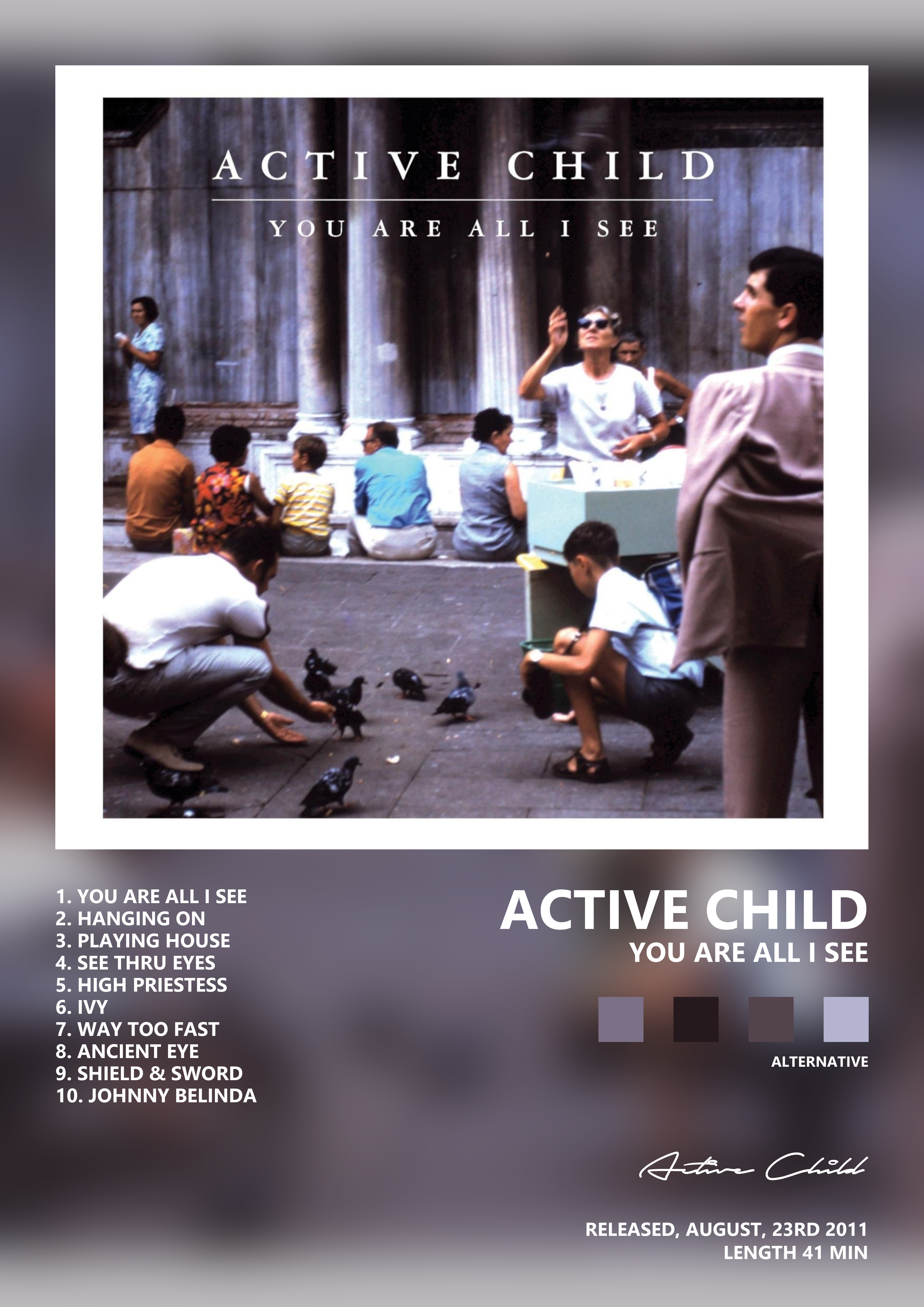 Music poster: Active Child - You Are All I See