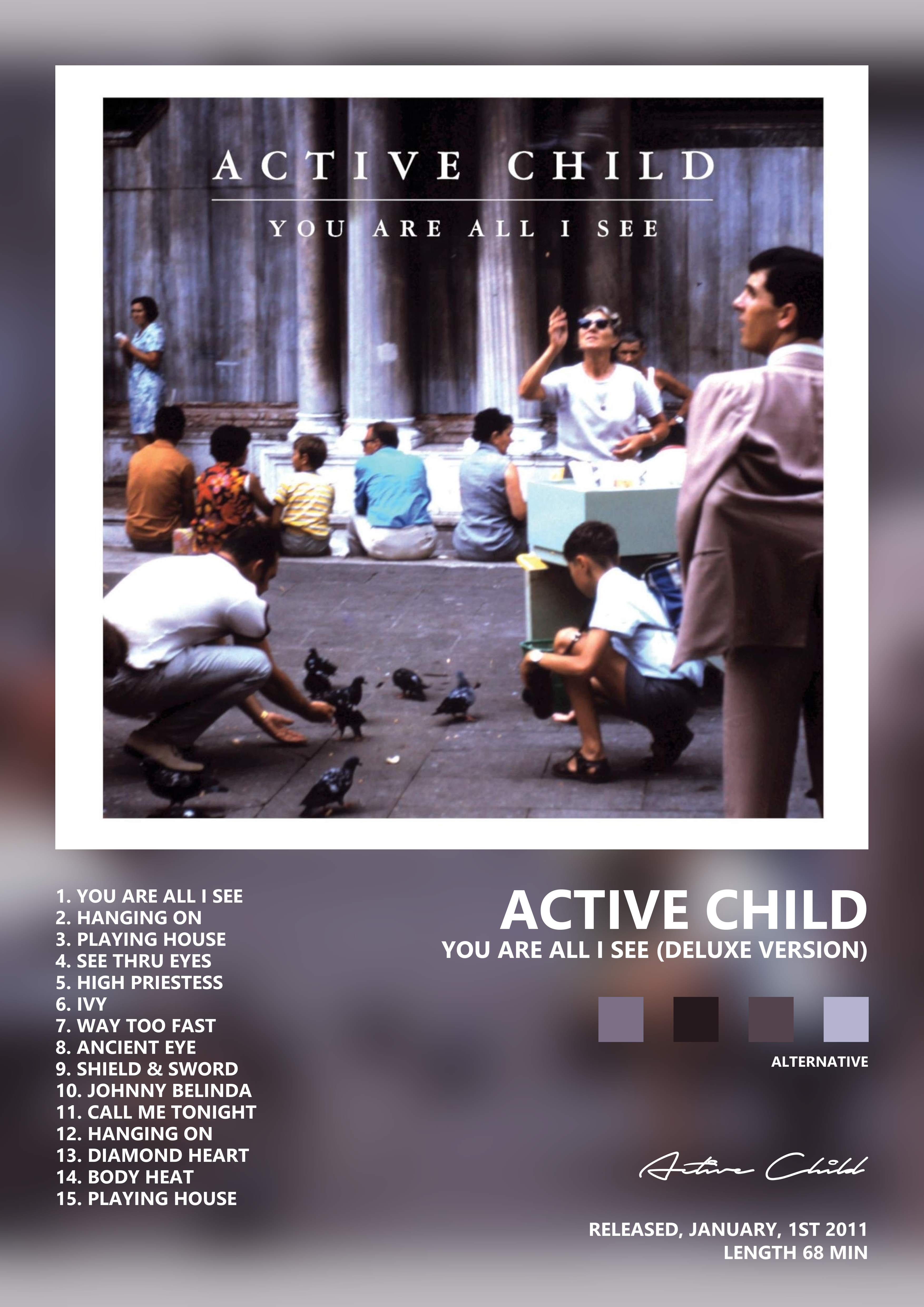 Music poster: Active Child - You Are All I See Deluxe Version