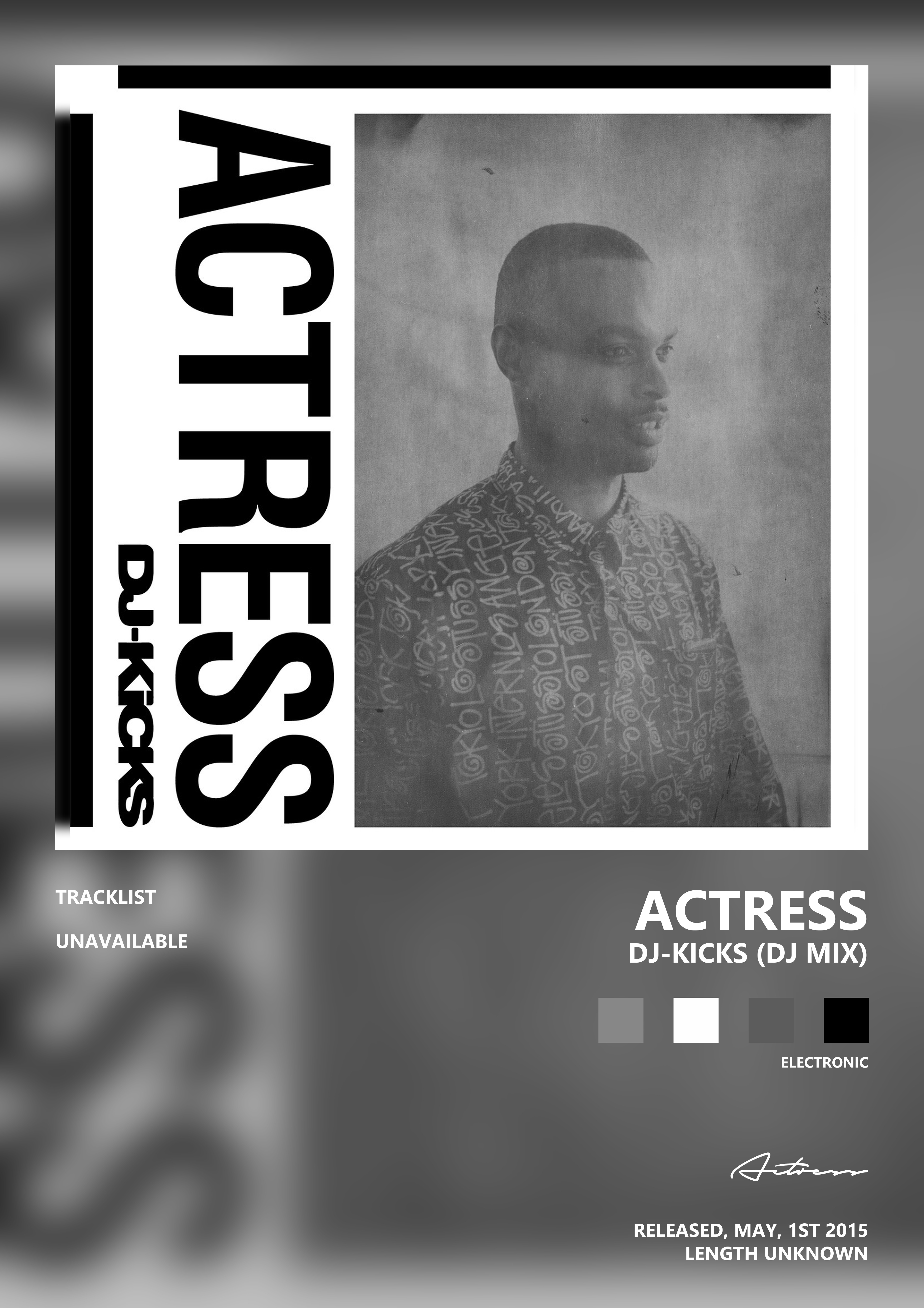 Music poster: Actress - DJ-Kicks DJ Mix