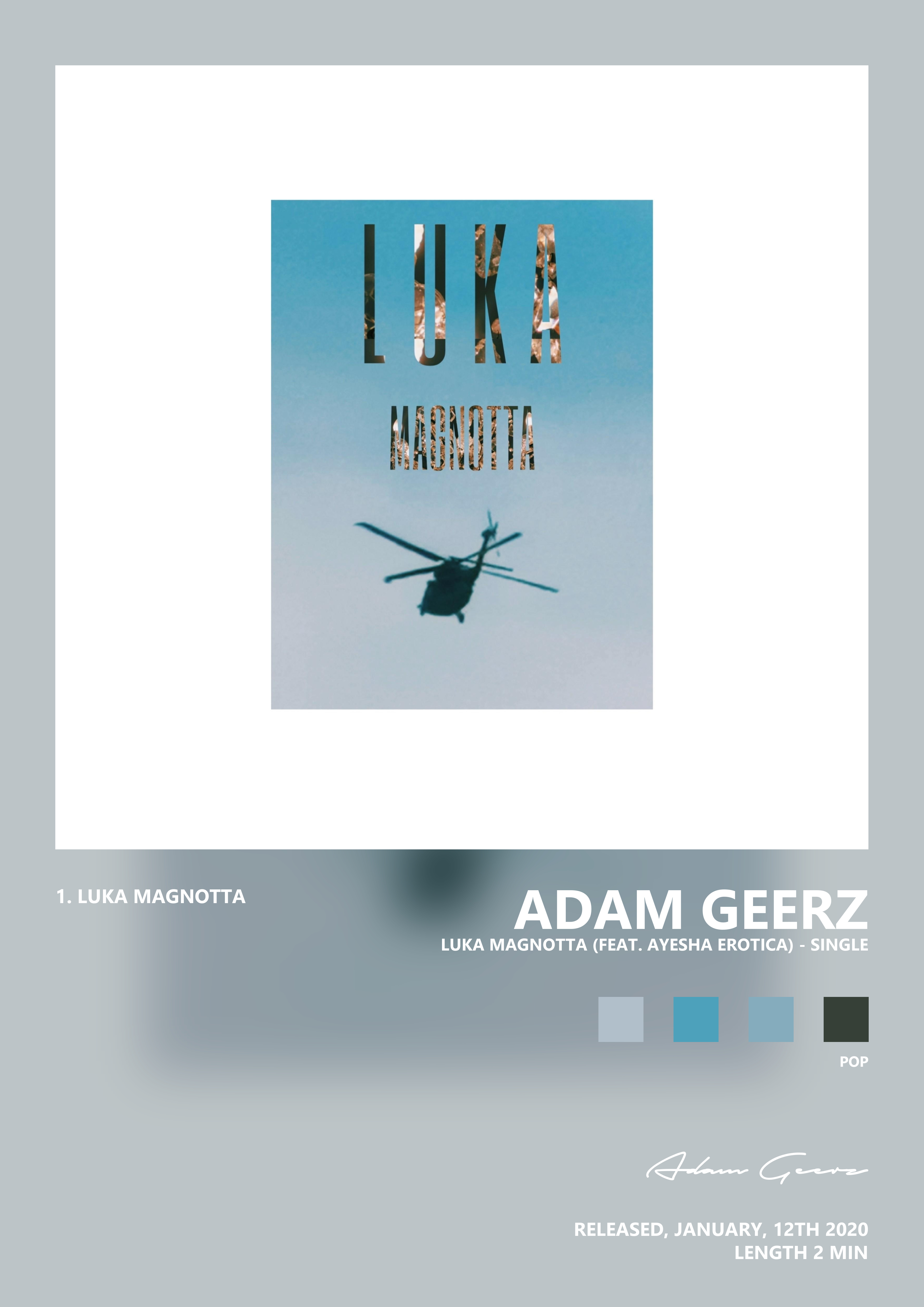Music poster: Adam Geerz - Luka Magnotta feat Ayesha Erotica - Single