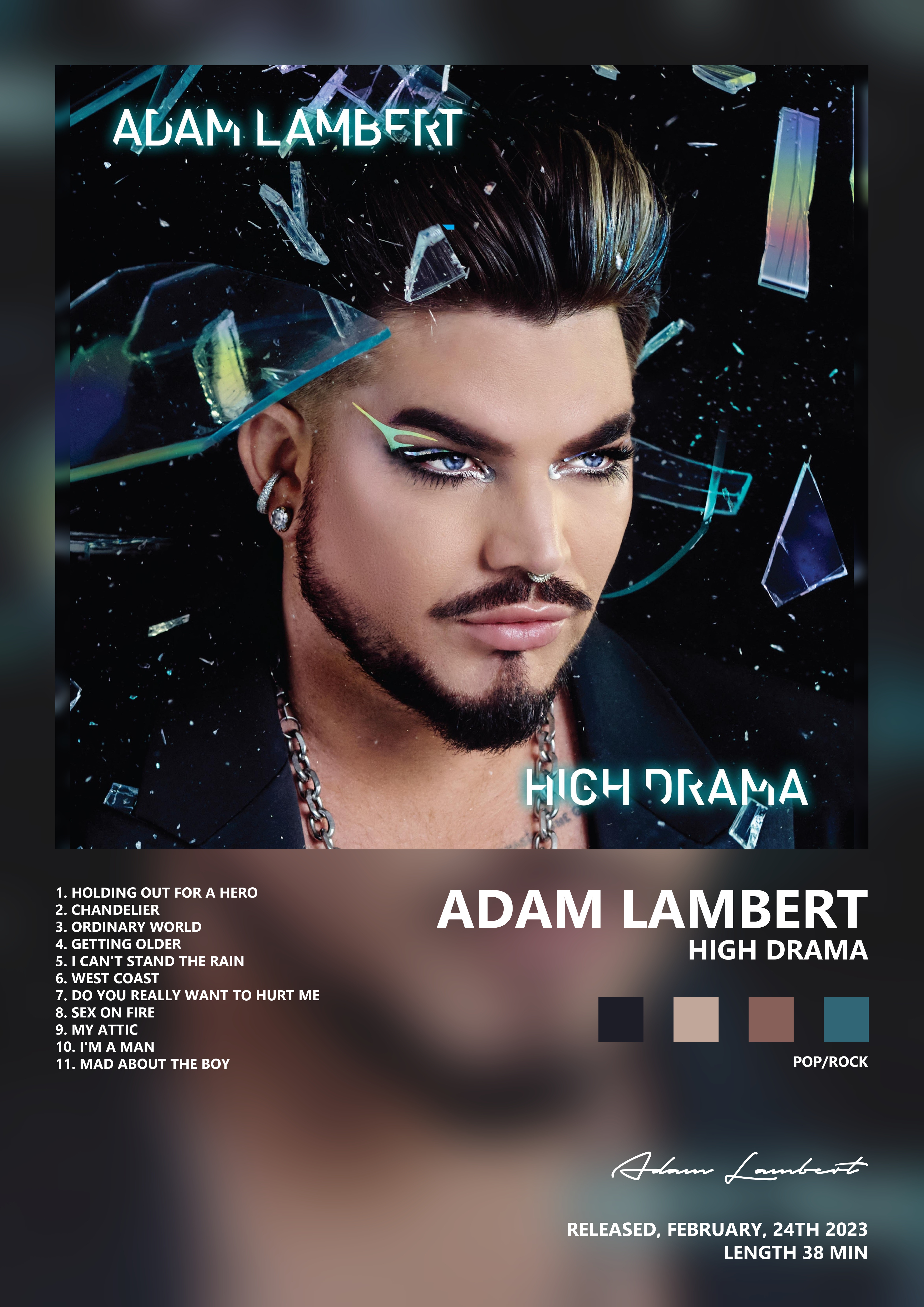 Music poster: Adam Lambert - High Drama