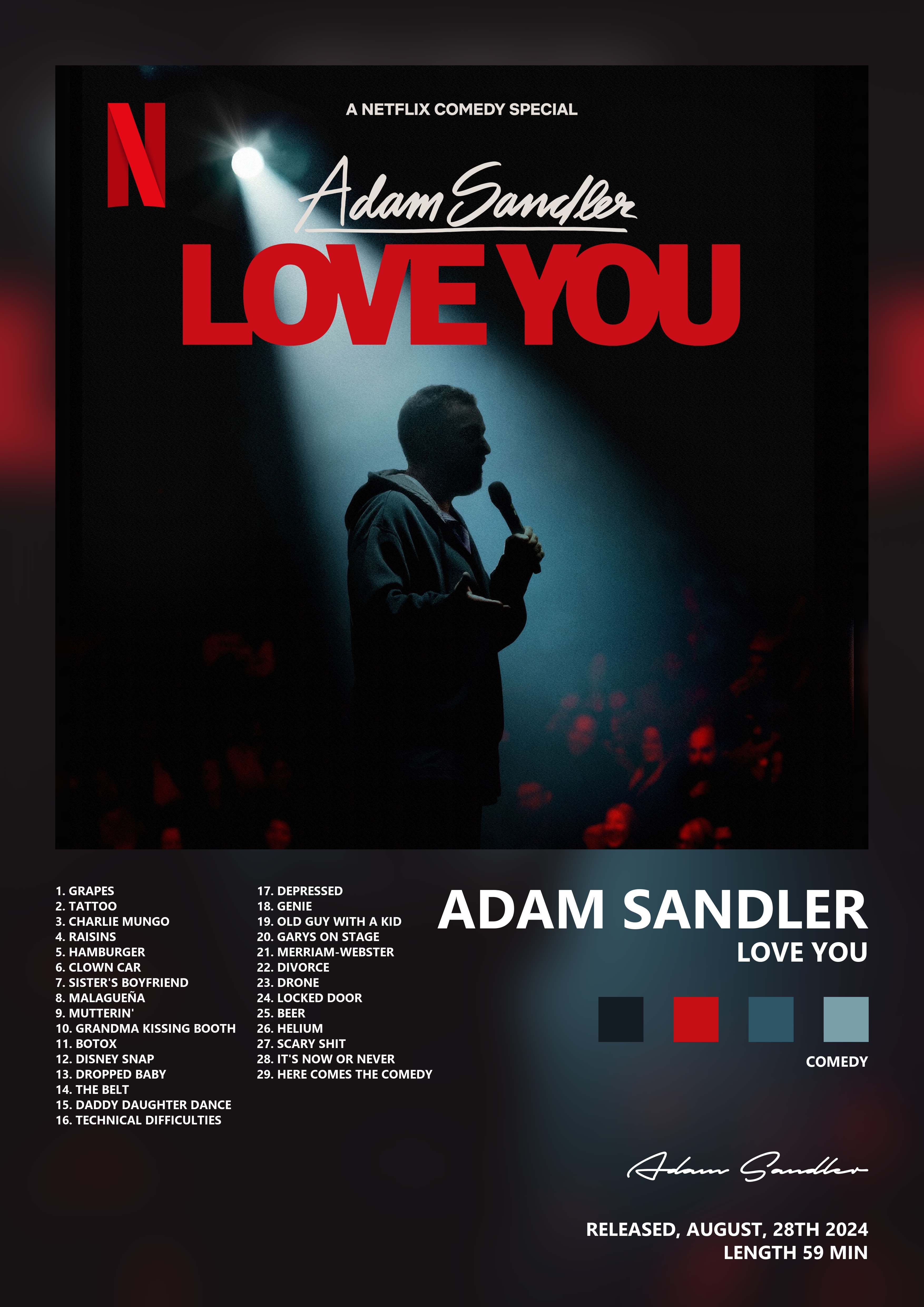Music poster: Adam Sandler - Love You