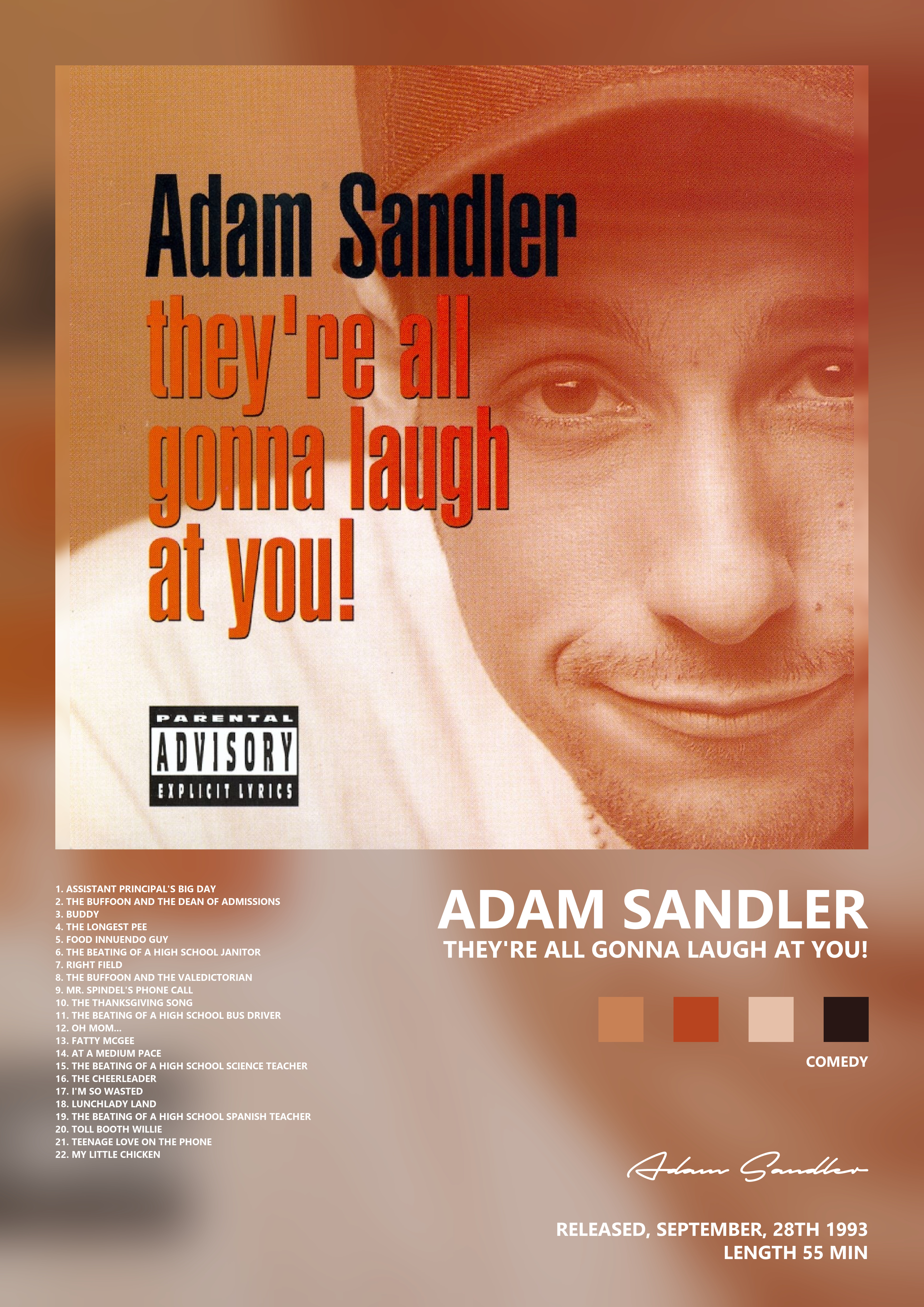 Music poster: Adam Sandler - Theyre All Gonna Laugh at You