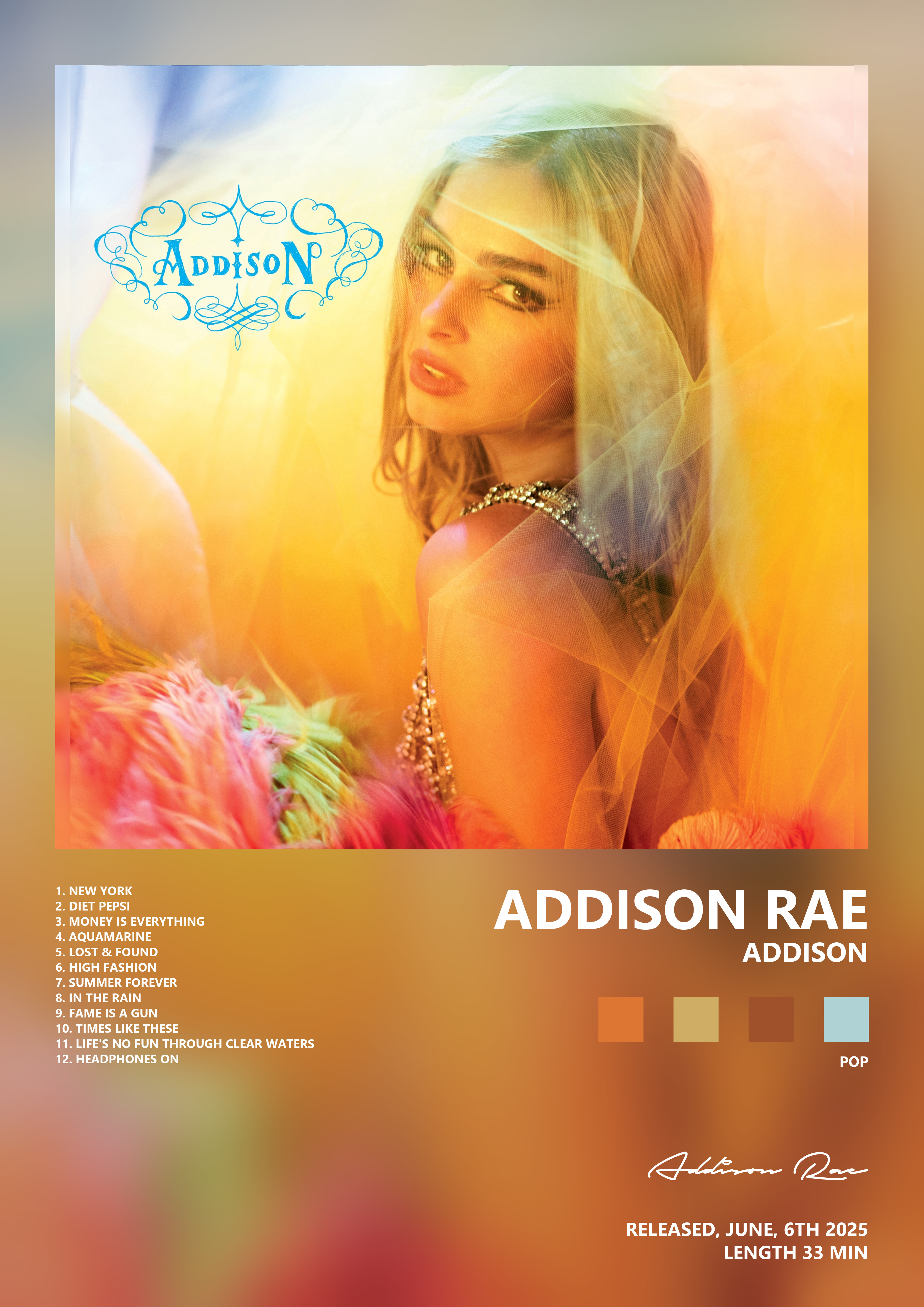 Music poster: Addison Rae - Addison