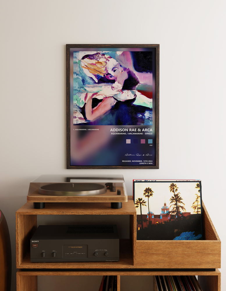 Music poster: Addison Rae Arca - Aquamarine Arcamarine - Single