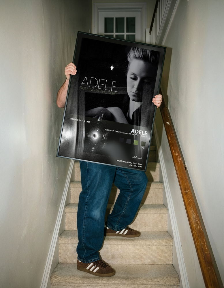 Music poster: Adele - Rolling in the Deep Jamie xx Shuffle - Single