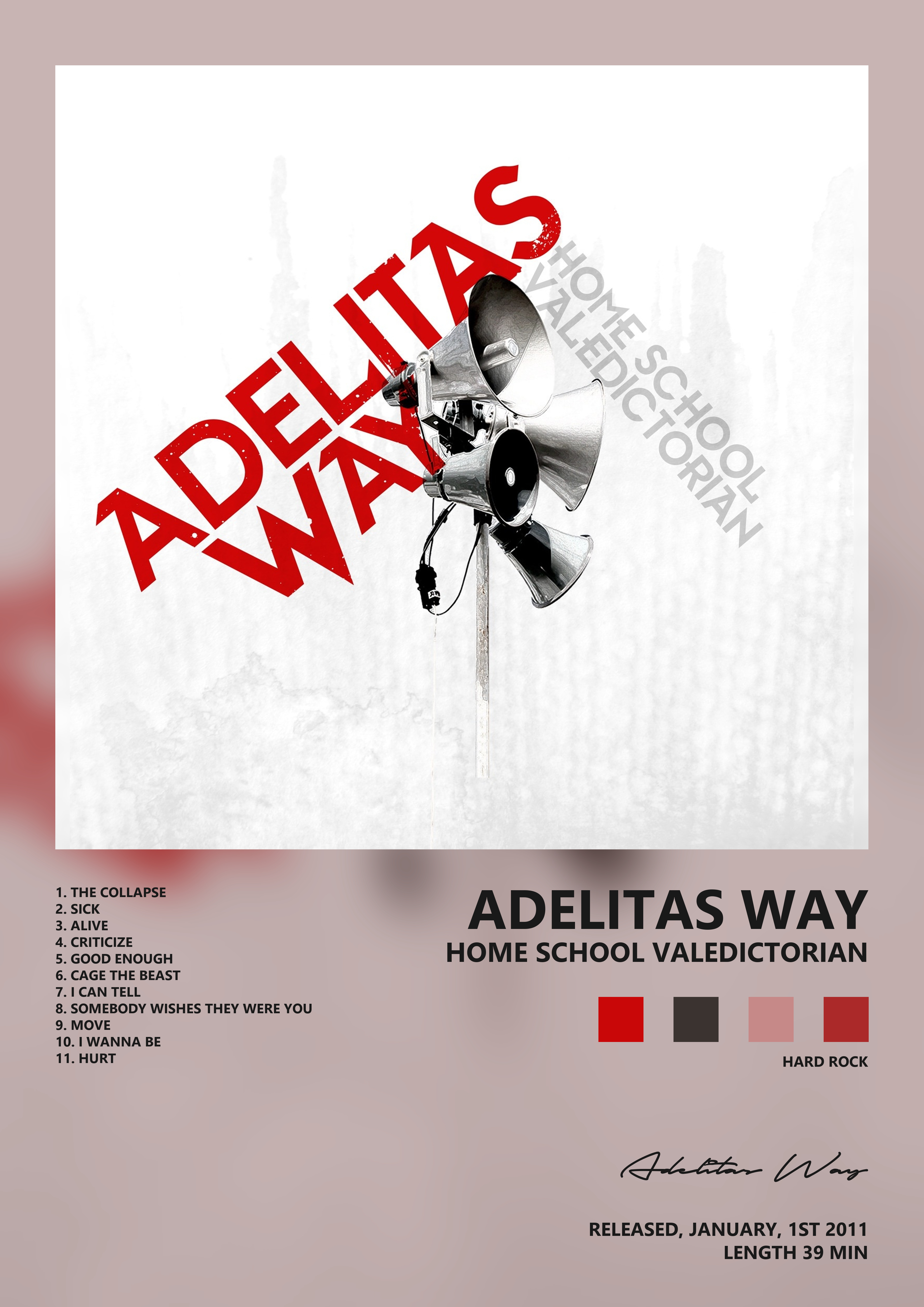 Music poster: Adelitas Way - Home School Valedictorian