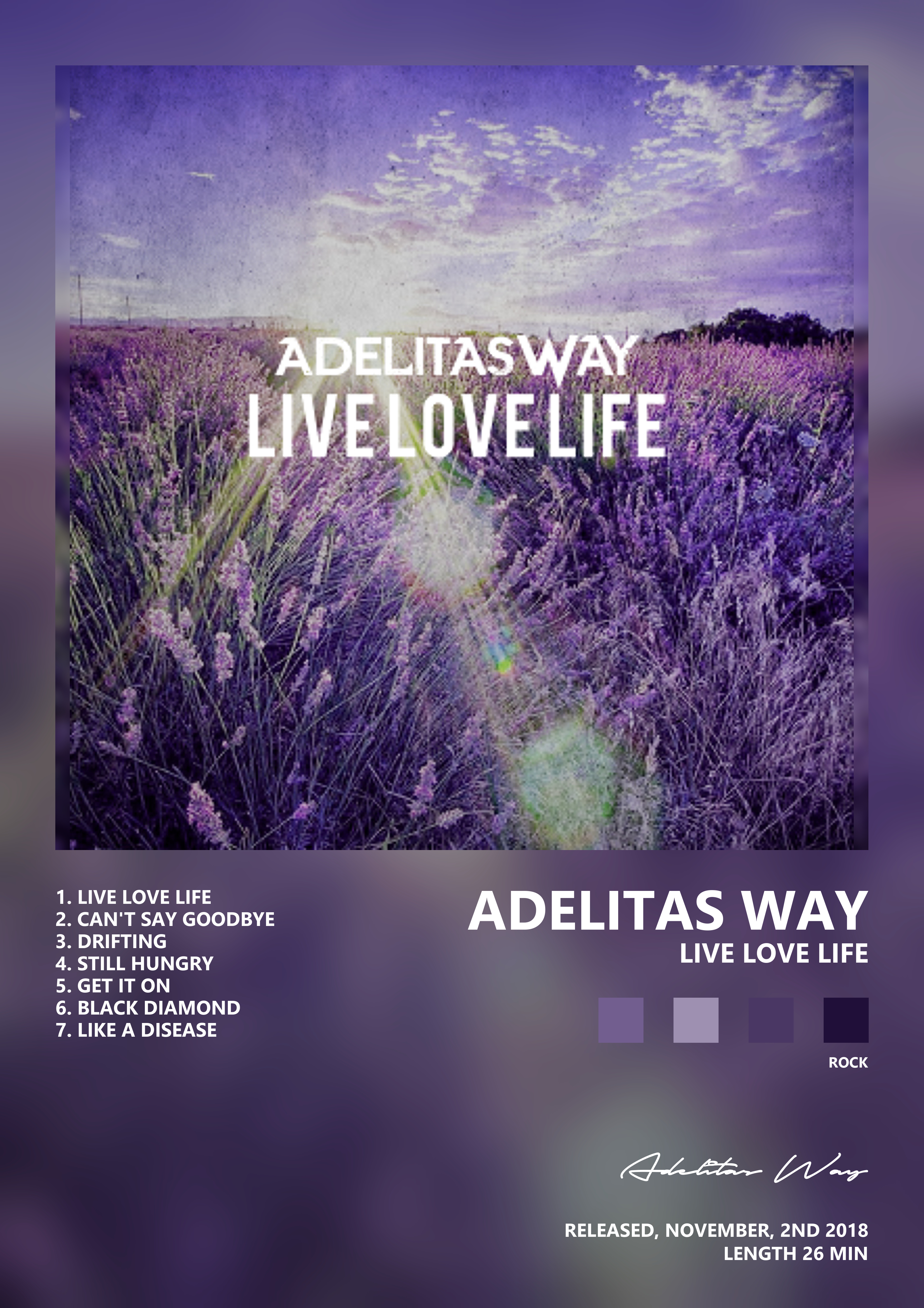 Music poster: Adelitas Way - Live Love Life