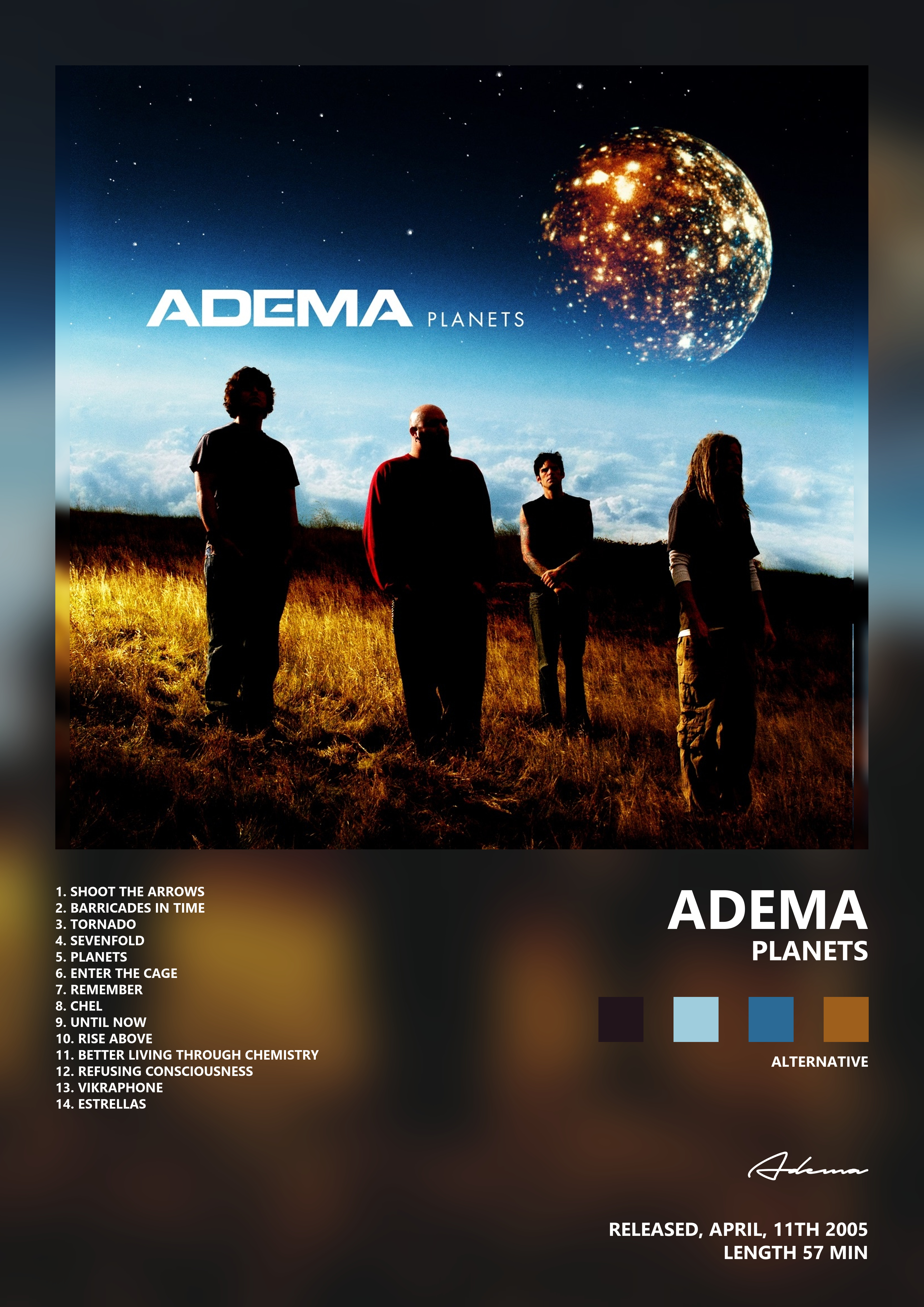 Music poster: Adema - Planets