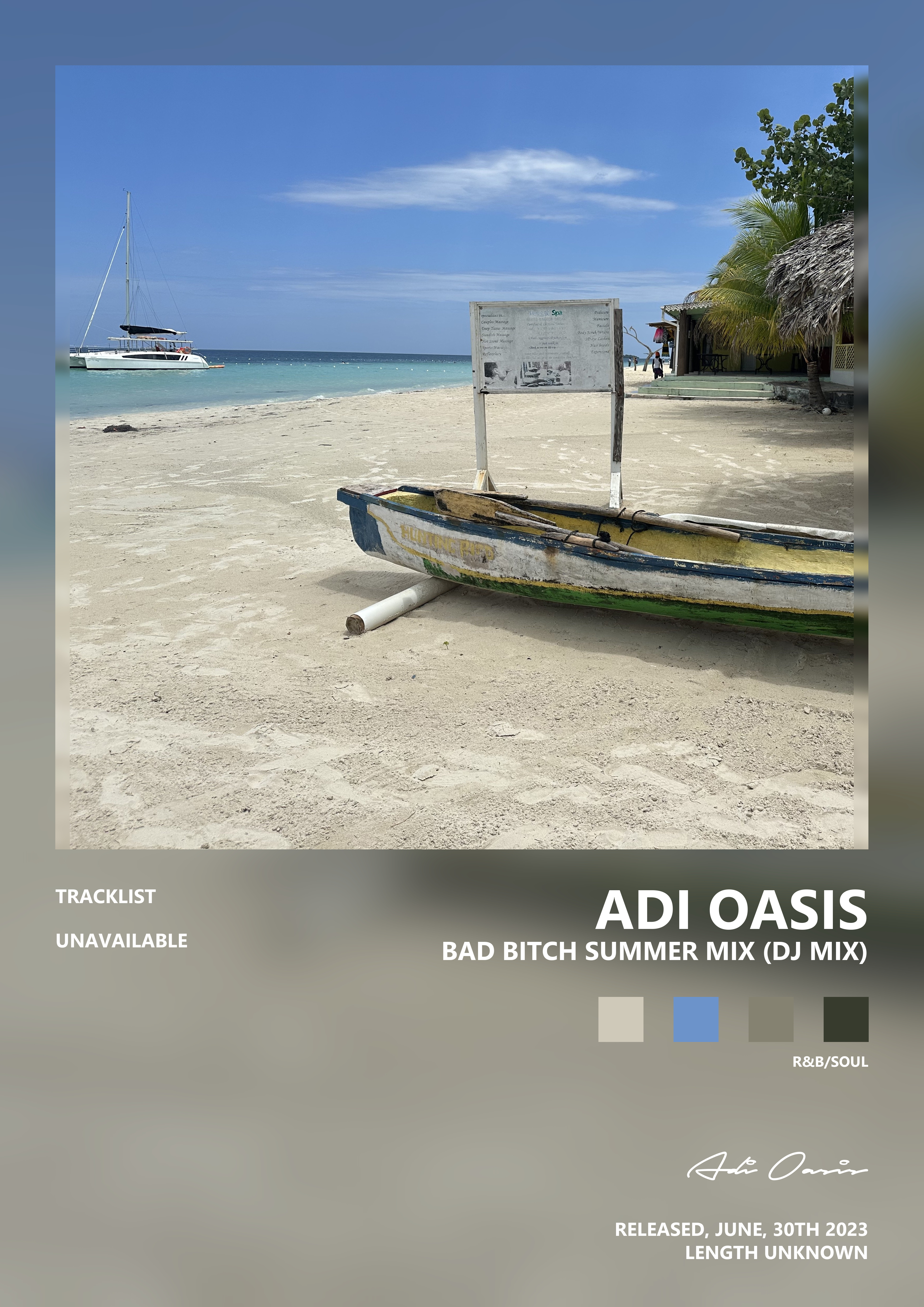 Music poster: Adi Oasis - Bad Bitch Summer Mix DJ Mix