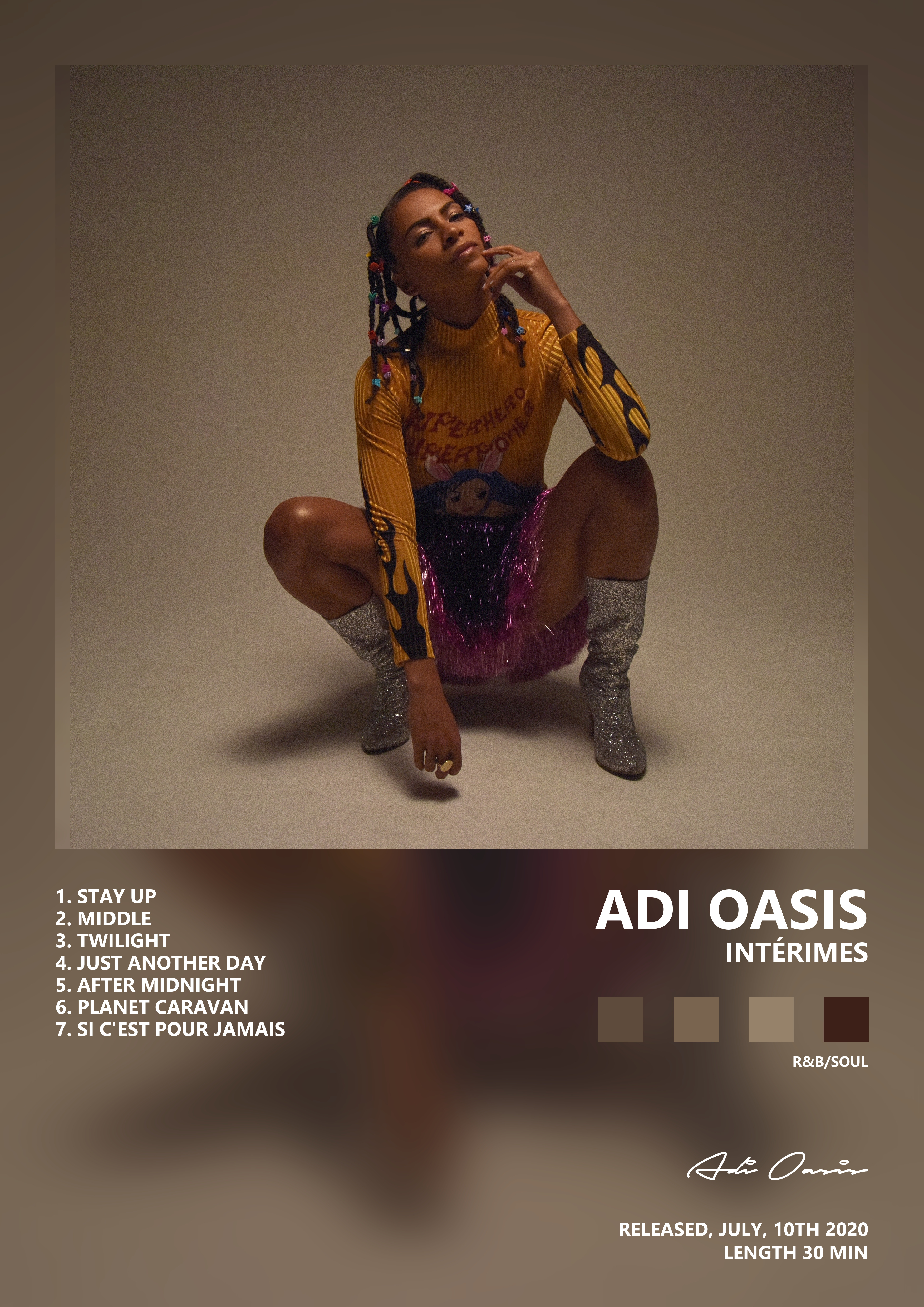 Music poster: Adi Oasis - Intérimes
