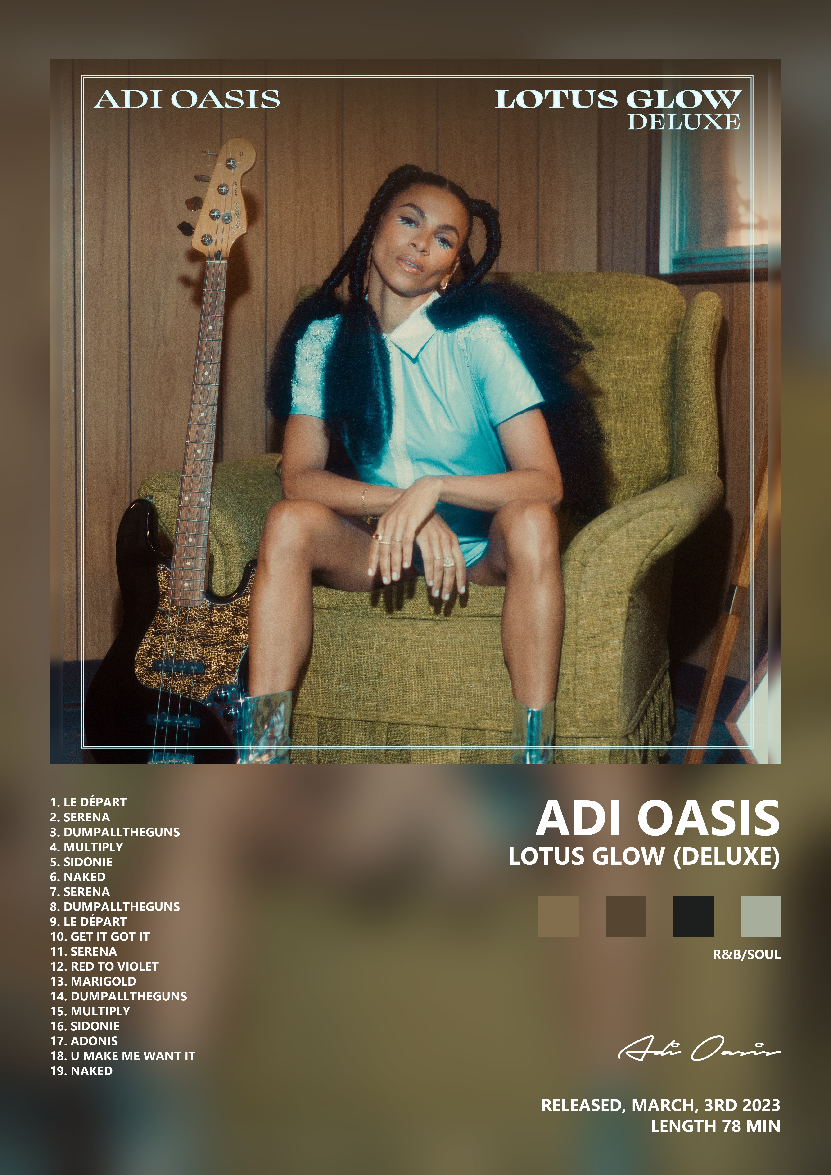 Music poster: Adi Oasis - Lotus Glow Deluxe