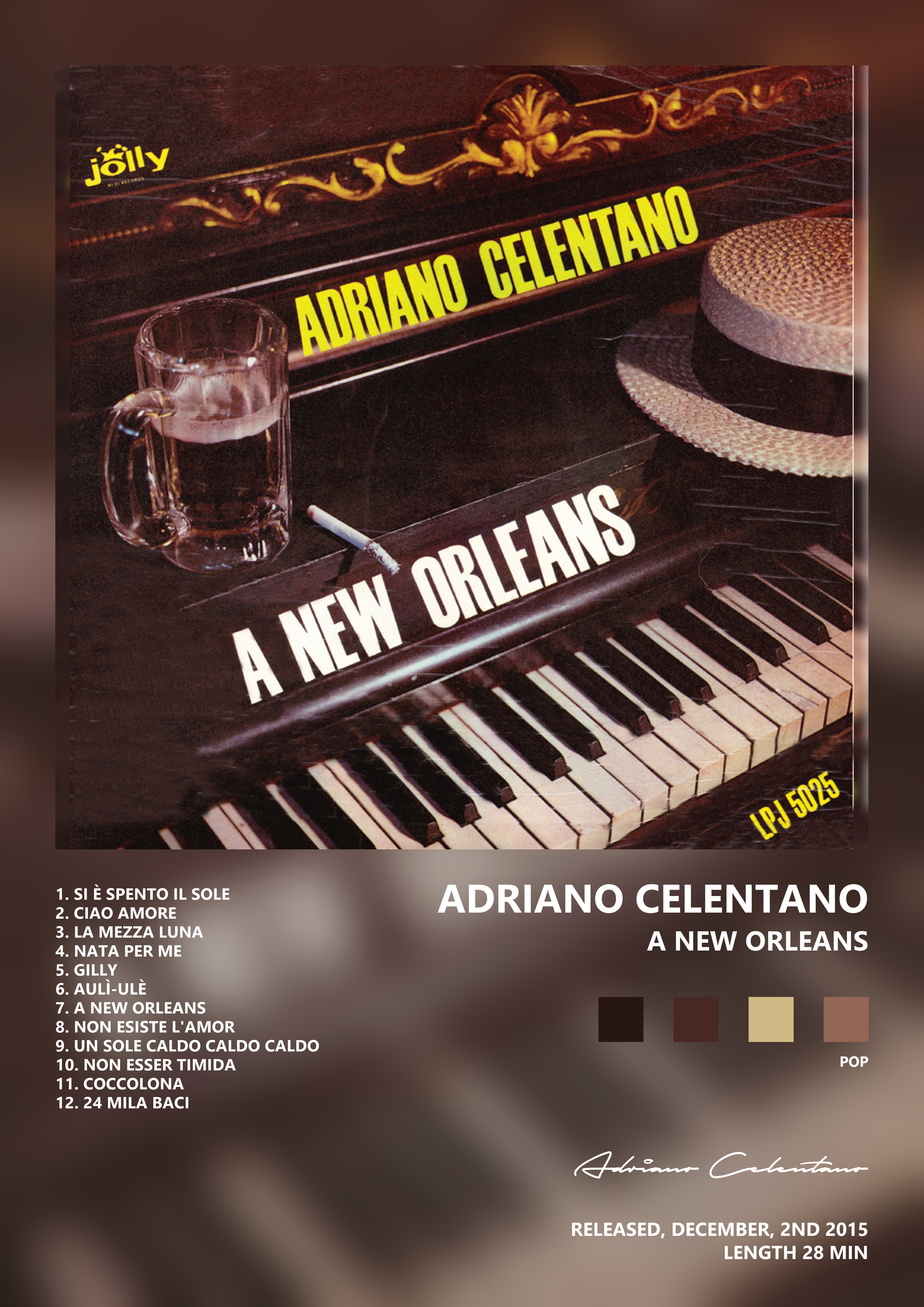 Music poster: Adriano Celentano - A New Orleans