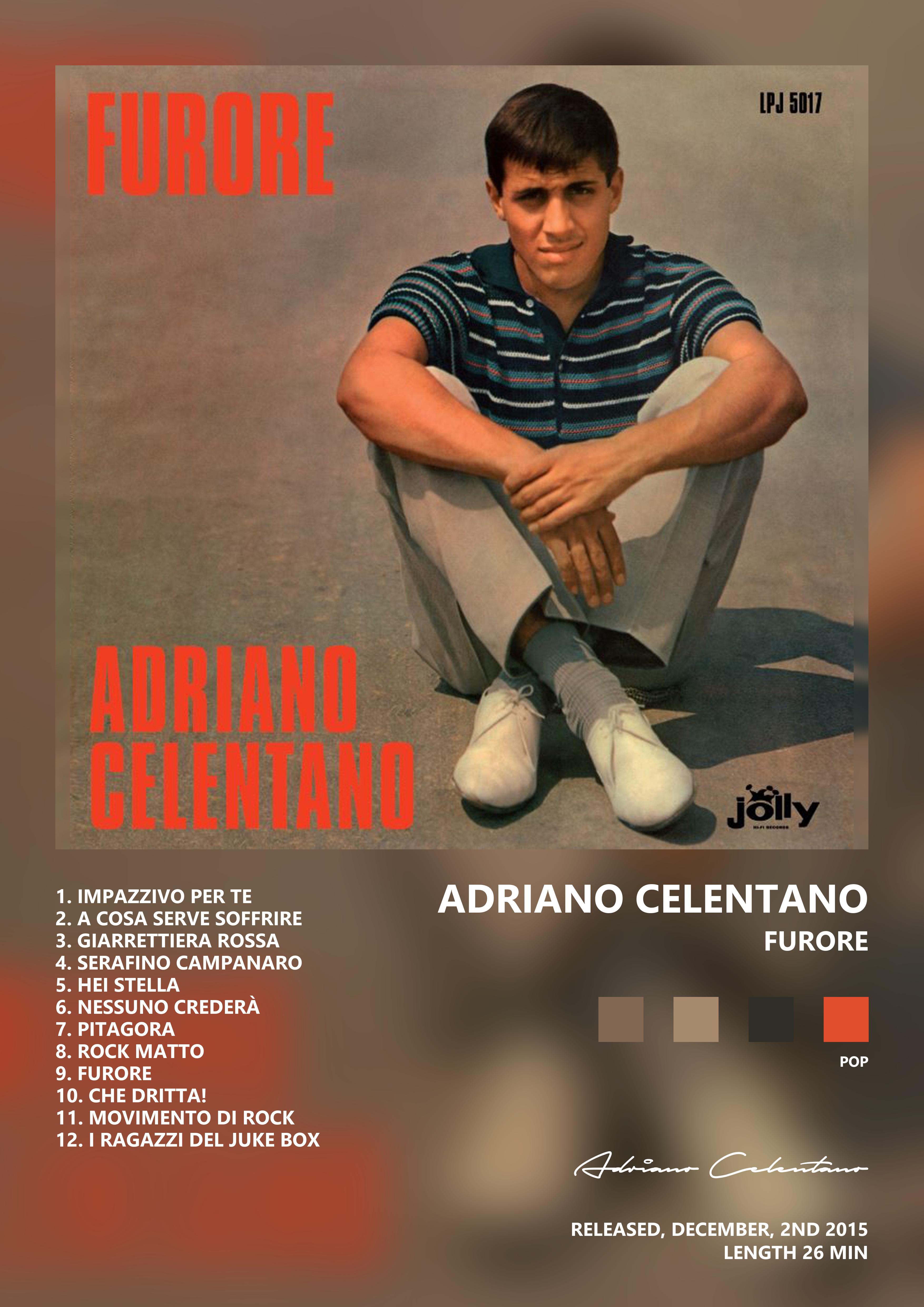 Music poster: Adriano Celentano - Furore