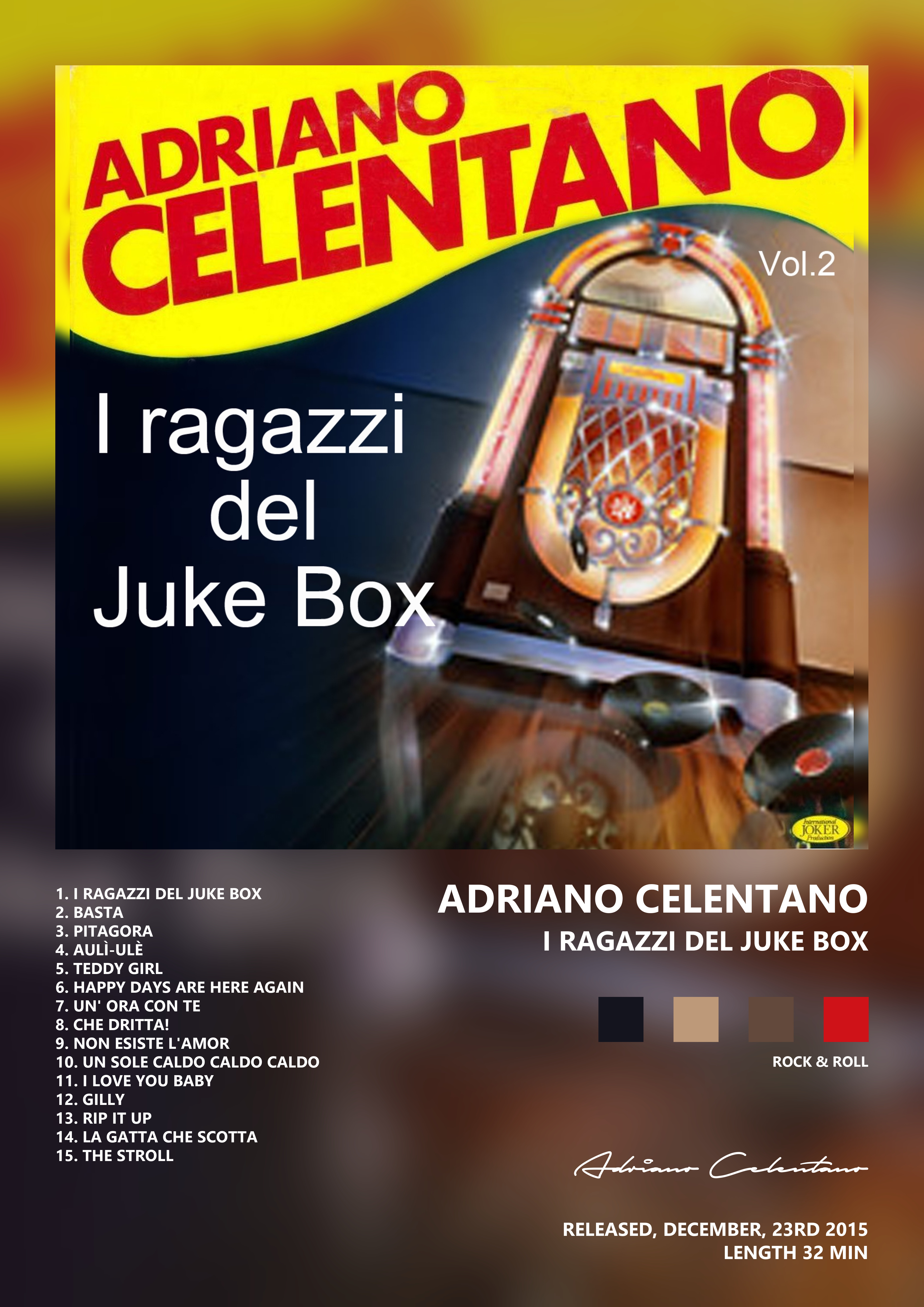 Music poster: Adriano Celentano - I ragazzi del juke box