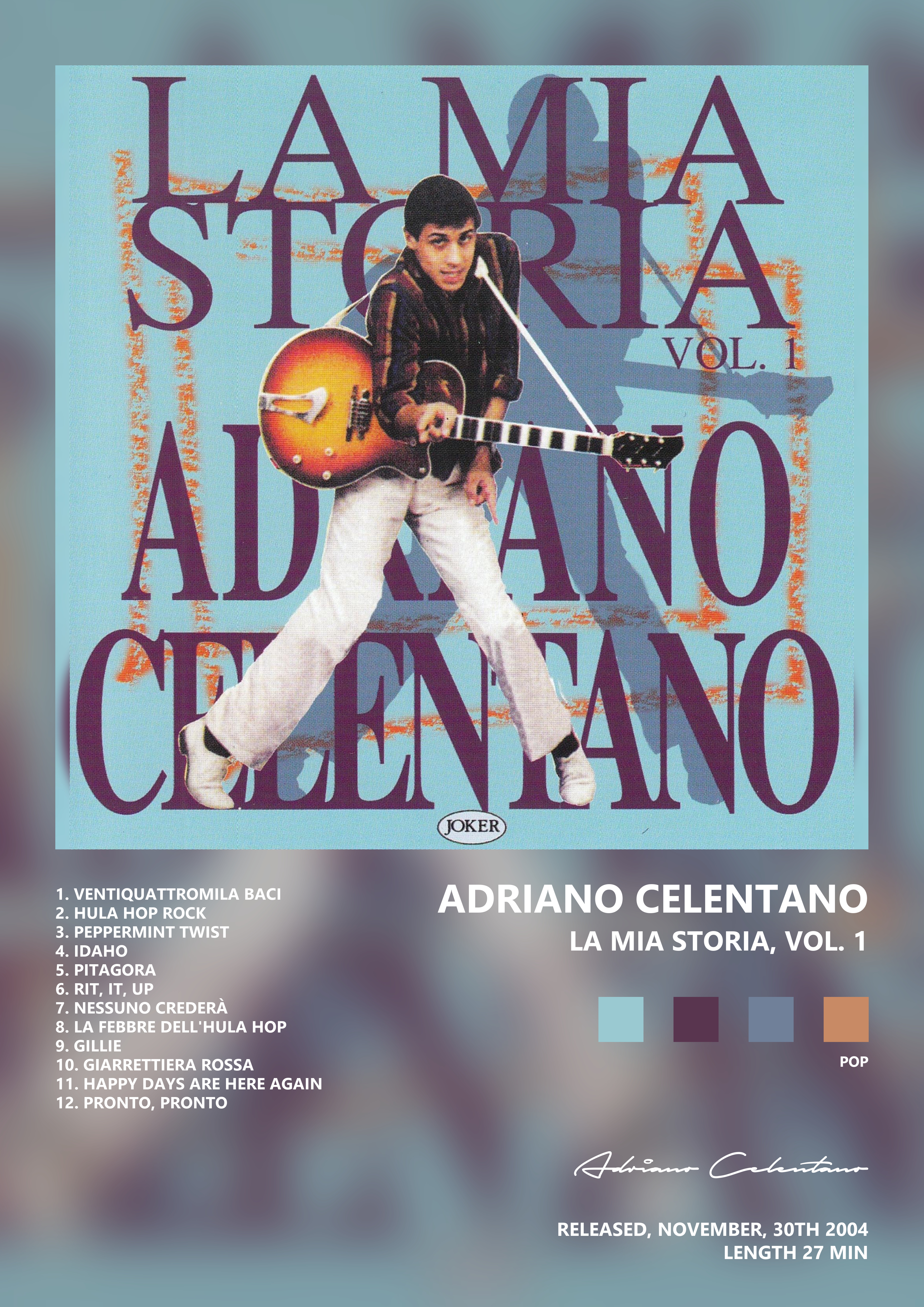 Music poster: Adriano Celentano - La mia storia Vol 1