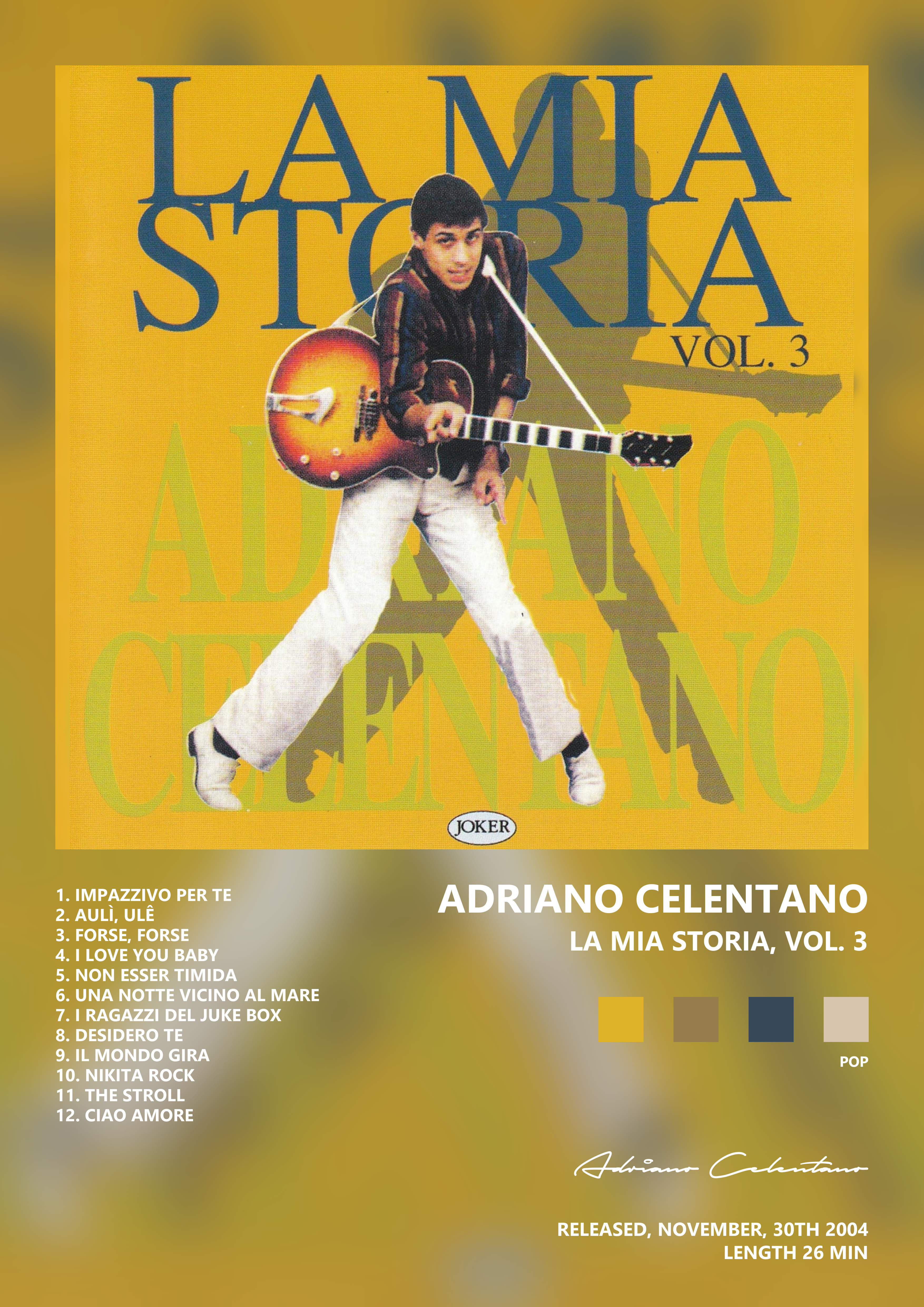 Music poster: Adriano Celentano - La mia storia Vol 3