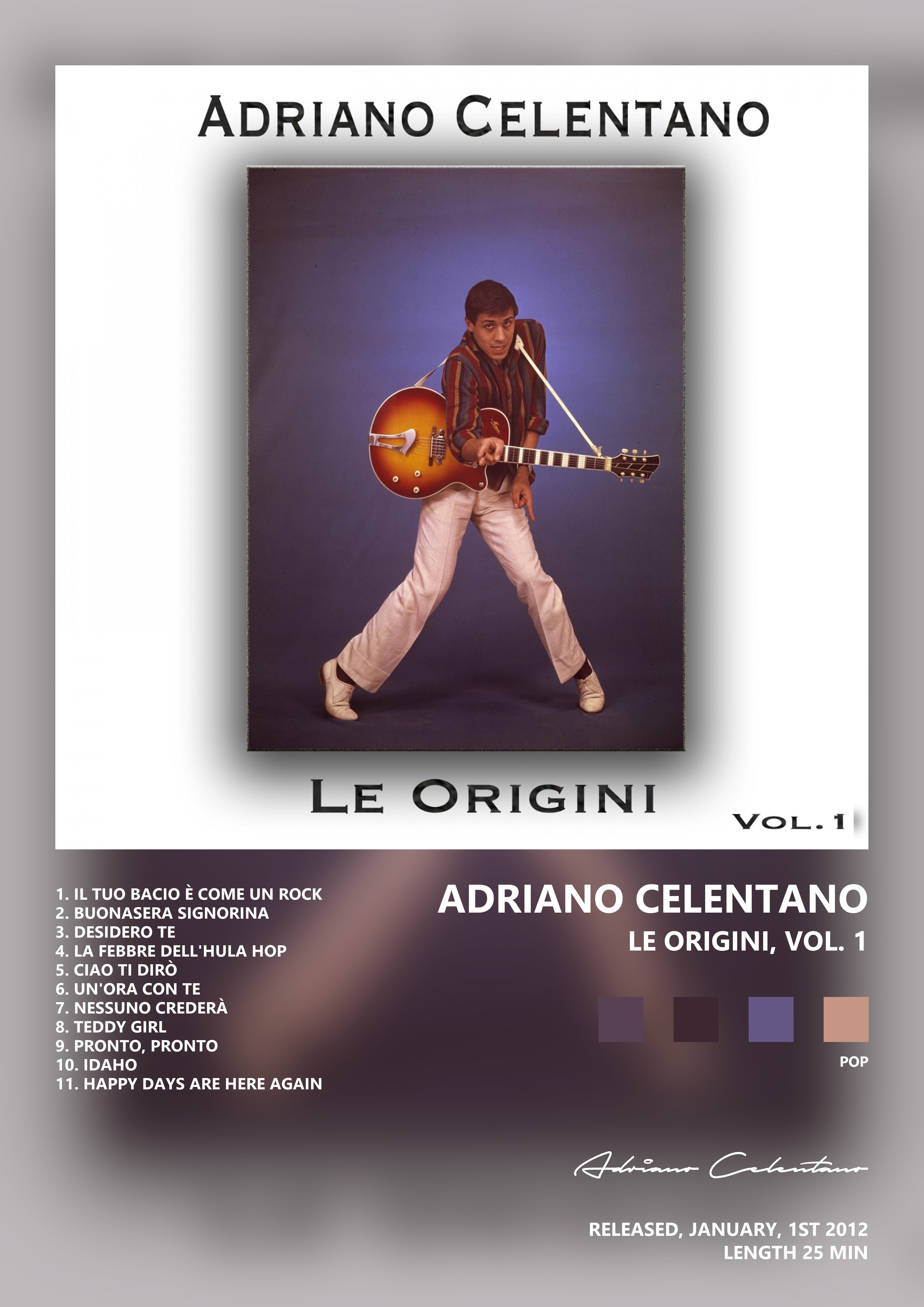 Music poster: Adriano Celentano - Le origini Vol 1