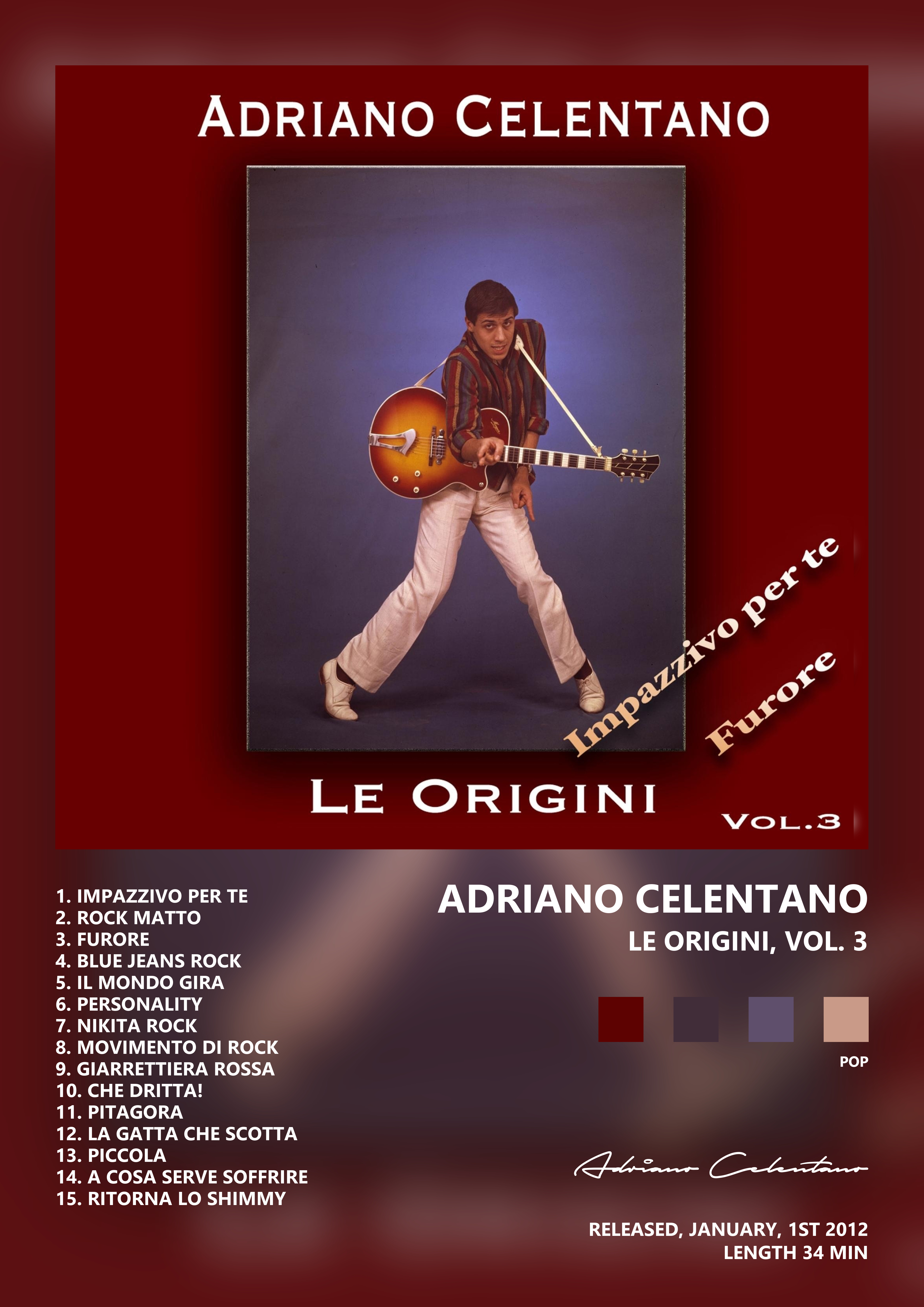 Music poster: Adriano Celentano - Le origini vol 3