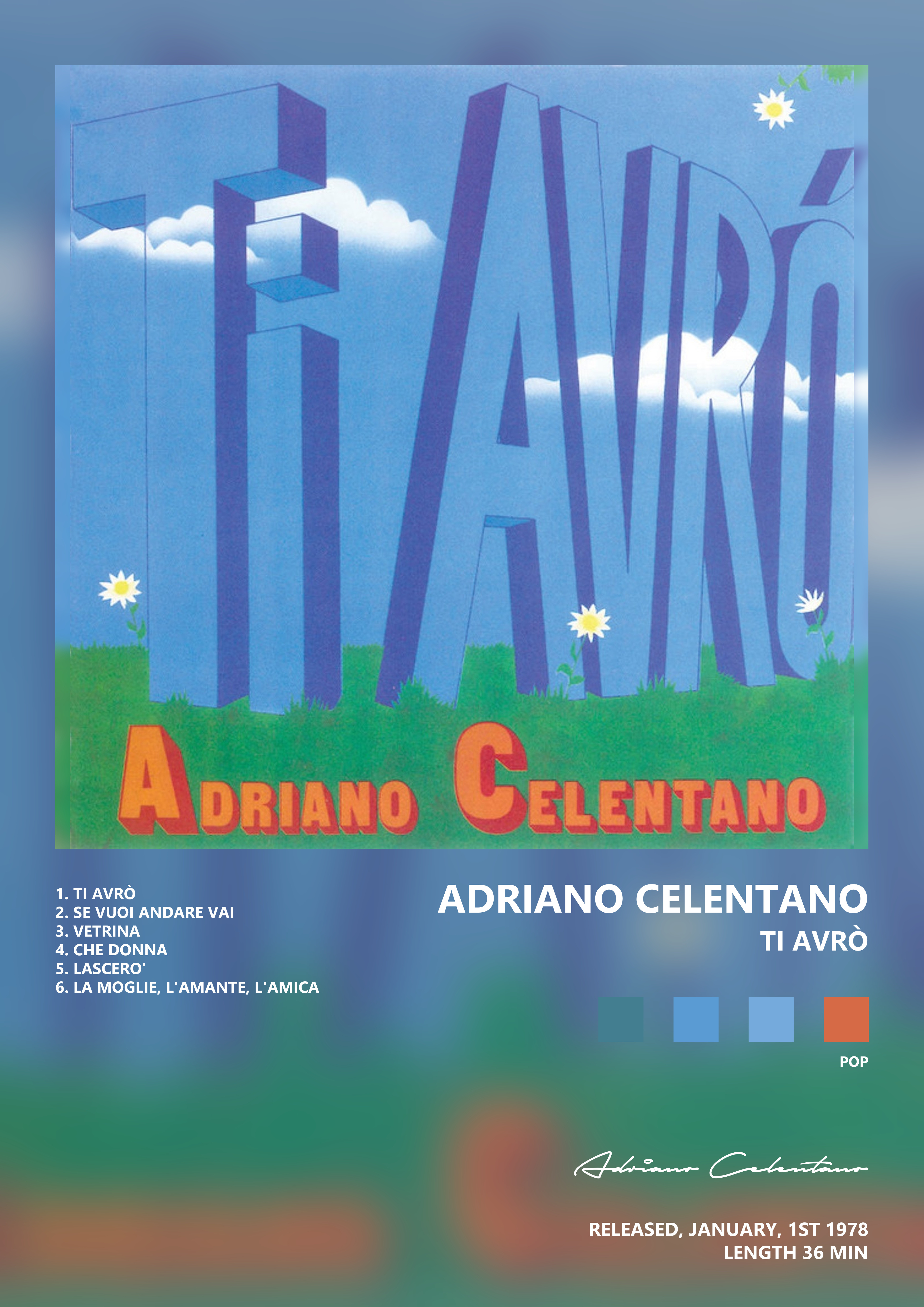 Music poster: Adriano Celentano - Ti Avrò