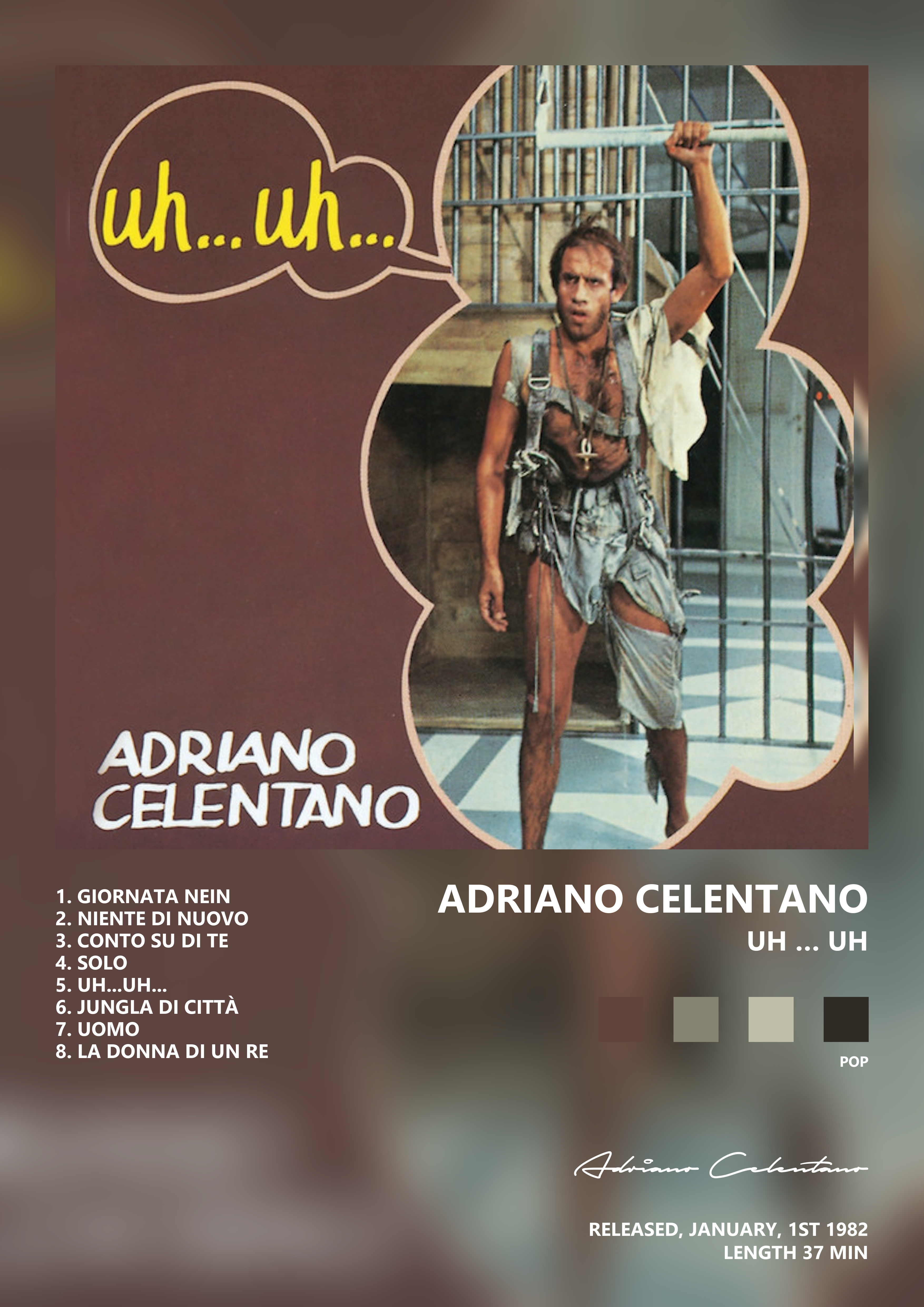 Music poster: Adriano Celentano - Uh Uh