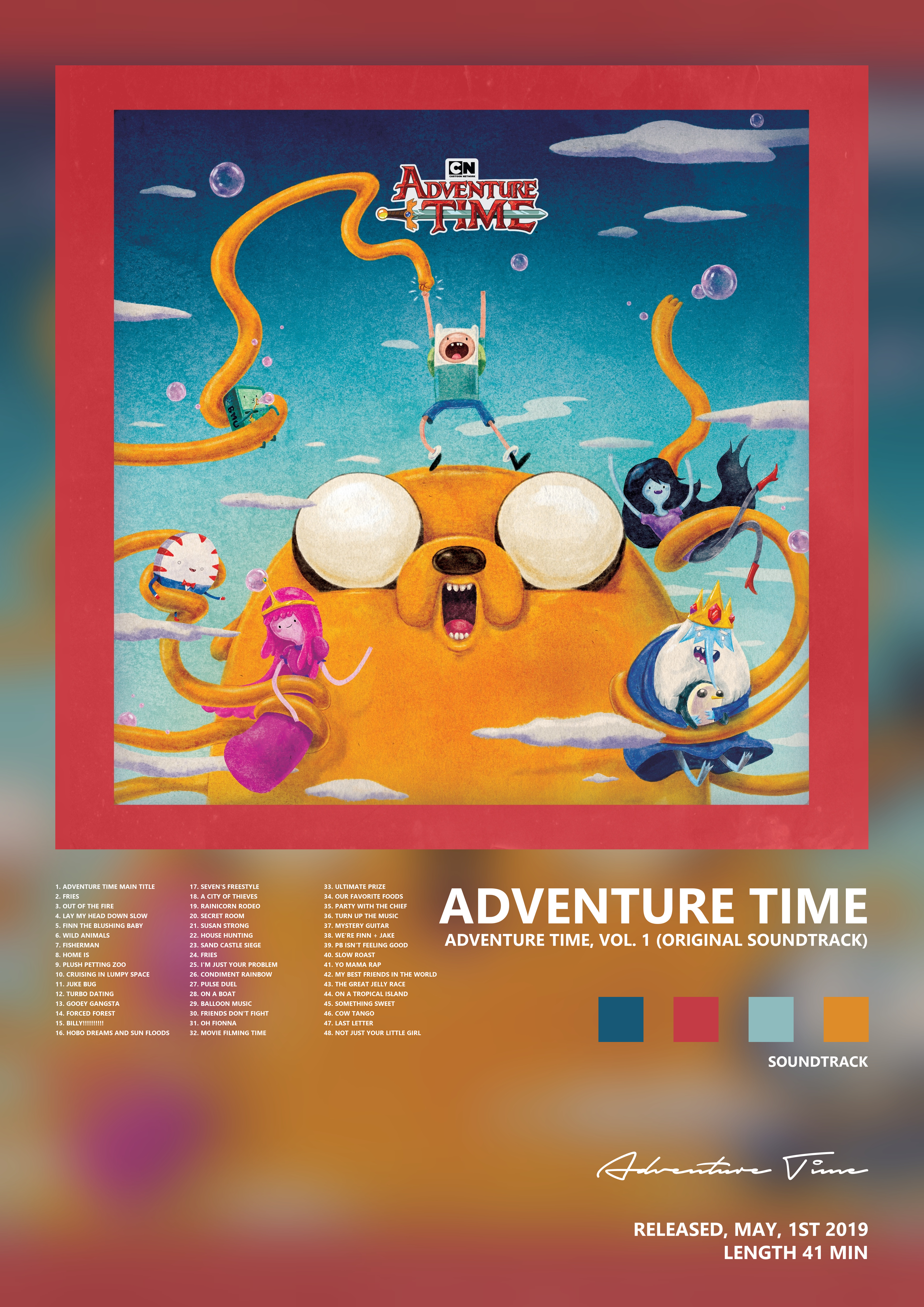 Music poster: Adventure Time - Adventure Time Vol 1 Original Soundtrack