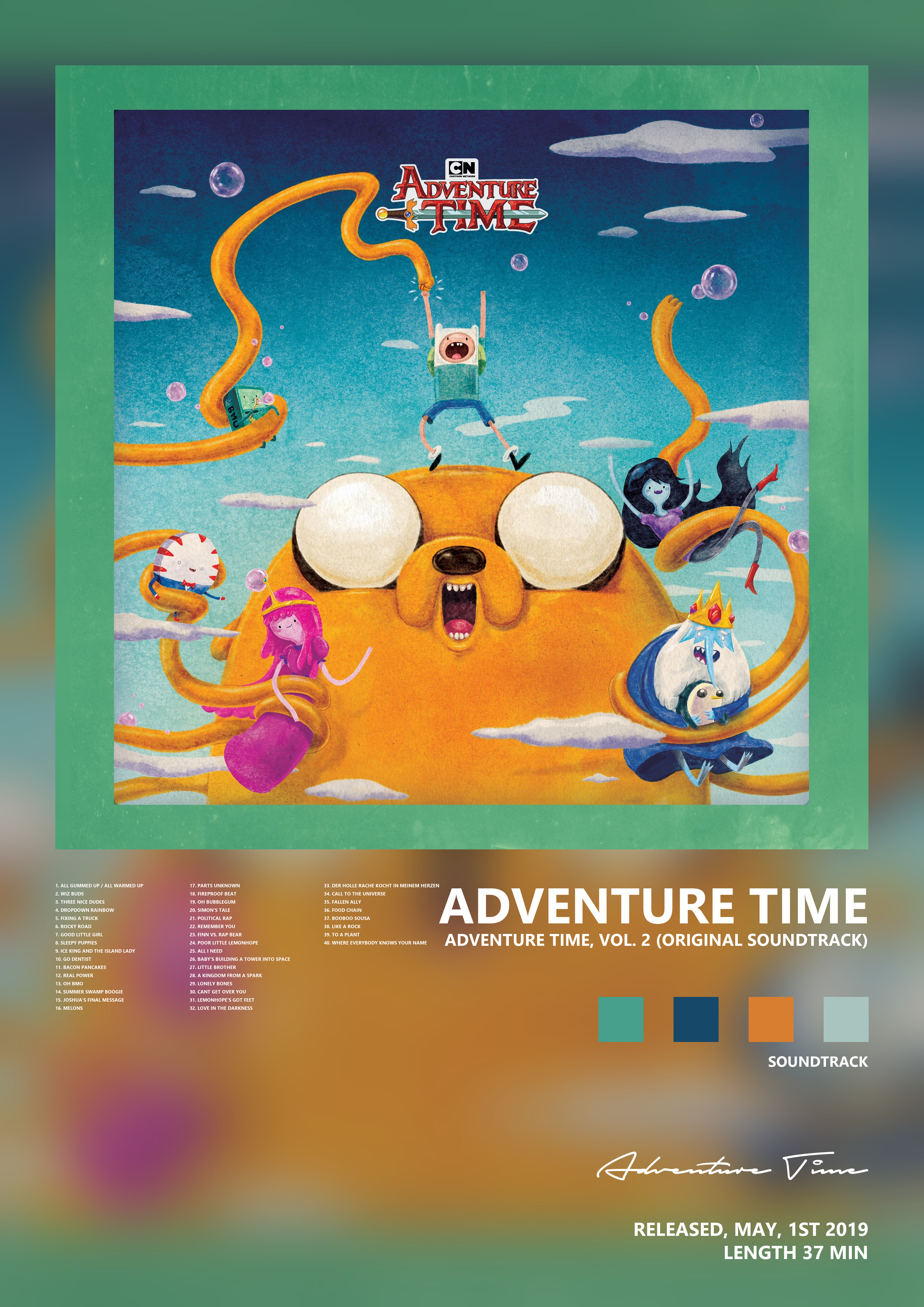 Music poster: Adventure Time - Adventure Time Vol 2 Original Soundtrack