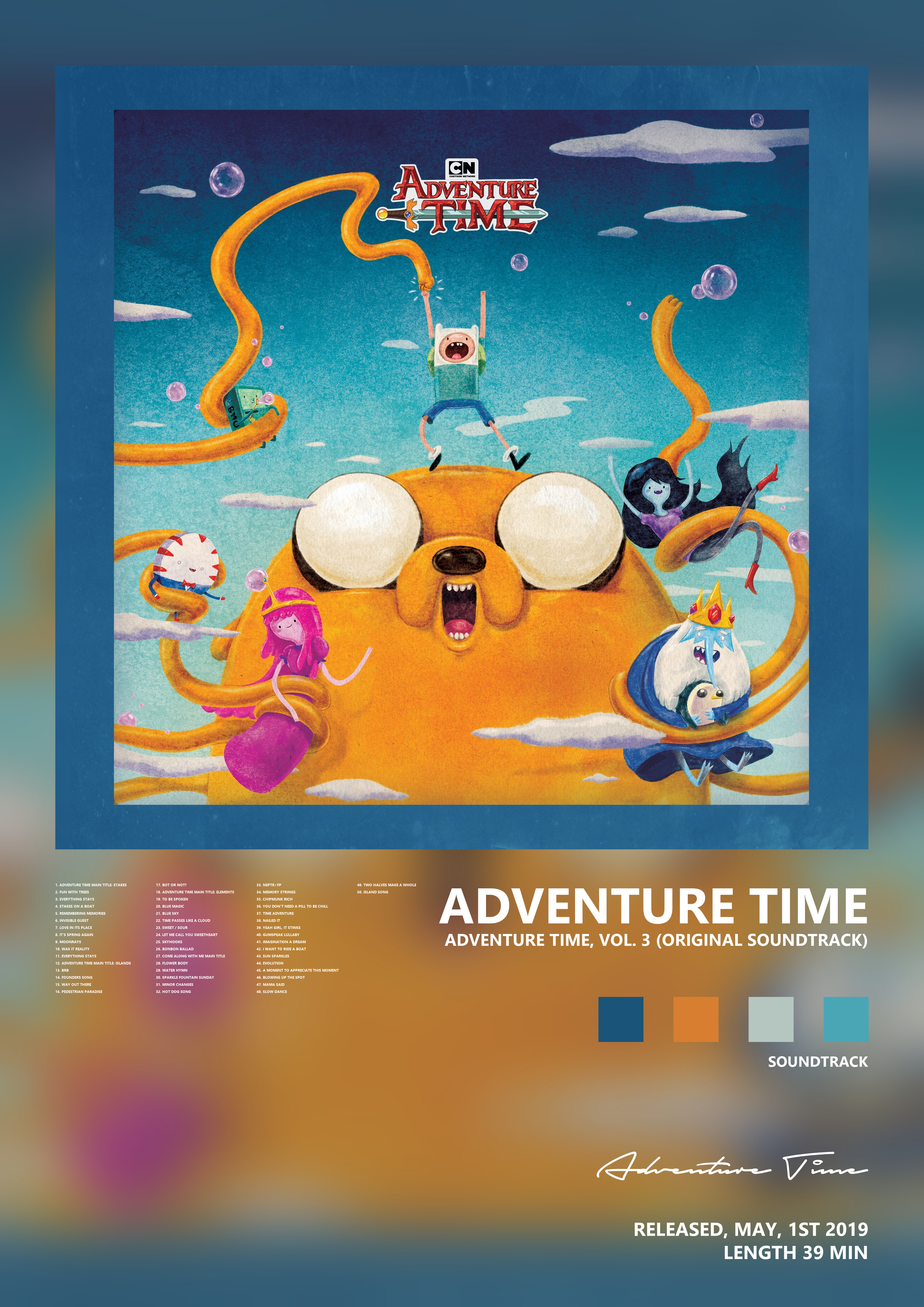 Music poster: Adventure Time - Adventure Time Vol 3 Original Soundtrack