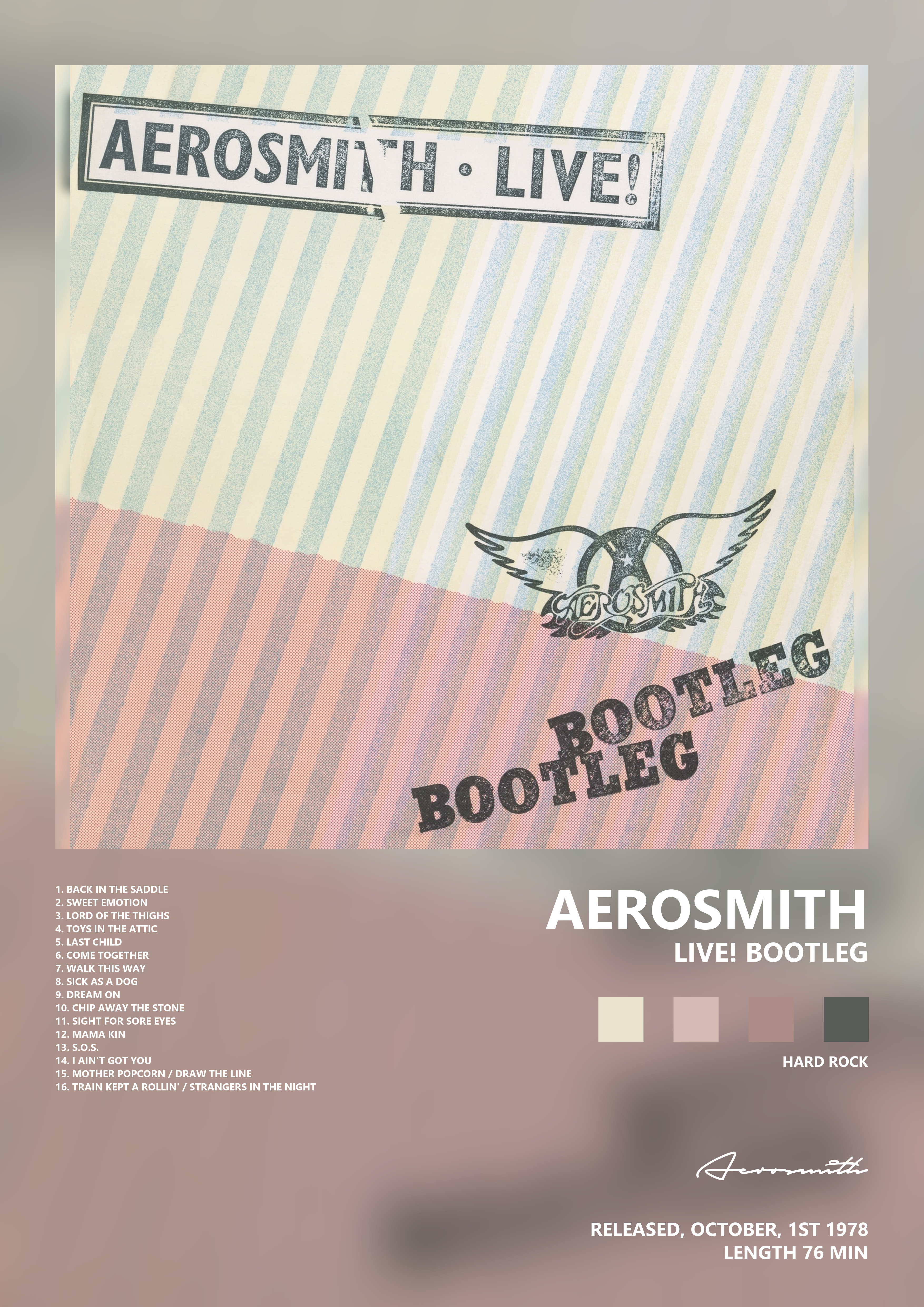 Music poster: Aerosmith - Live Bootleg