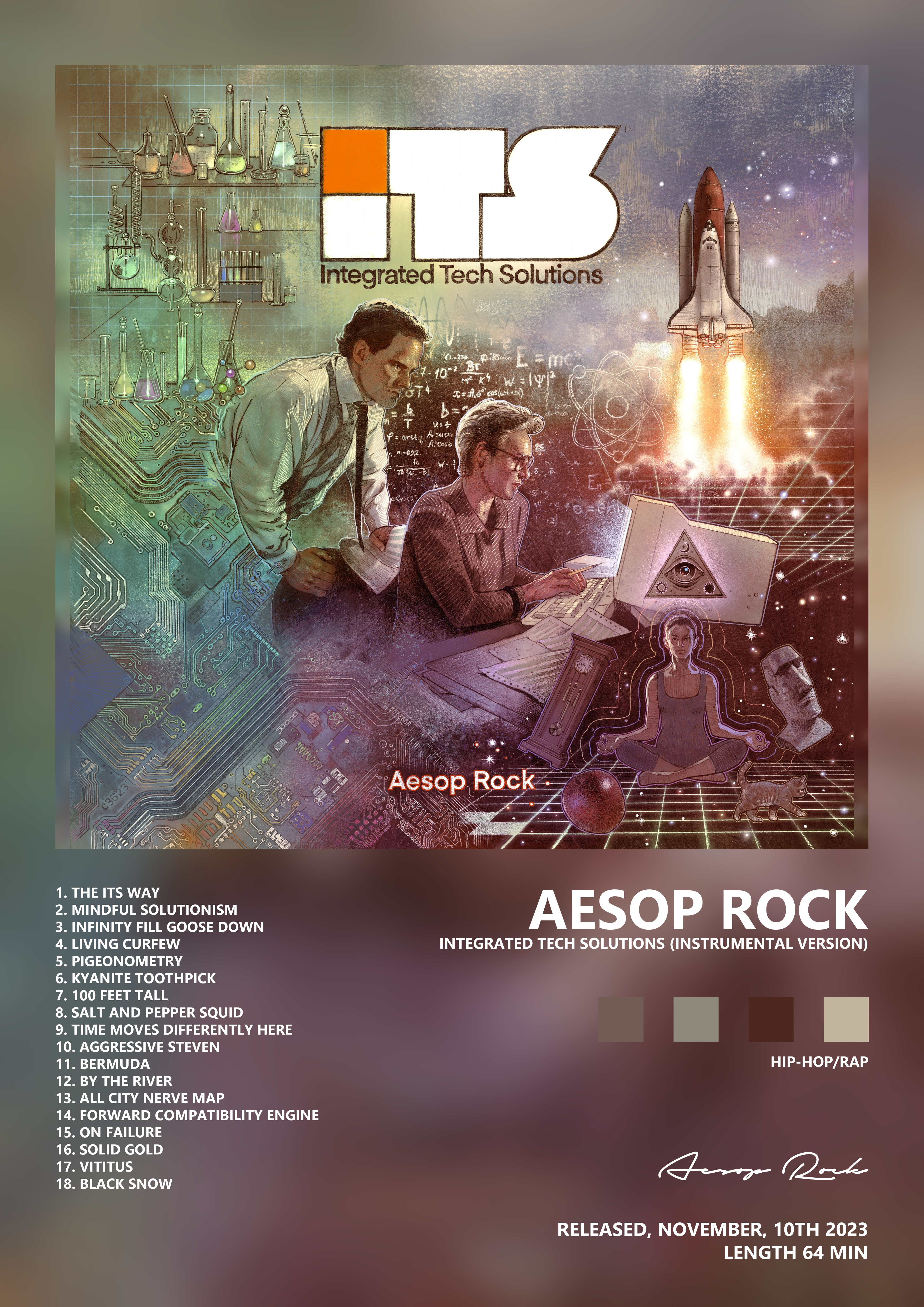 Music poster: Aesop Rock - Integrated Tech Solutions Instrumental Version