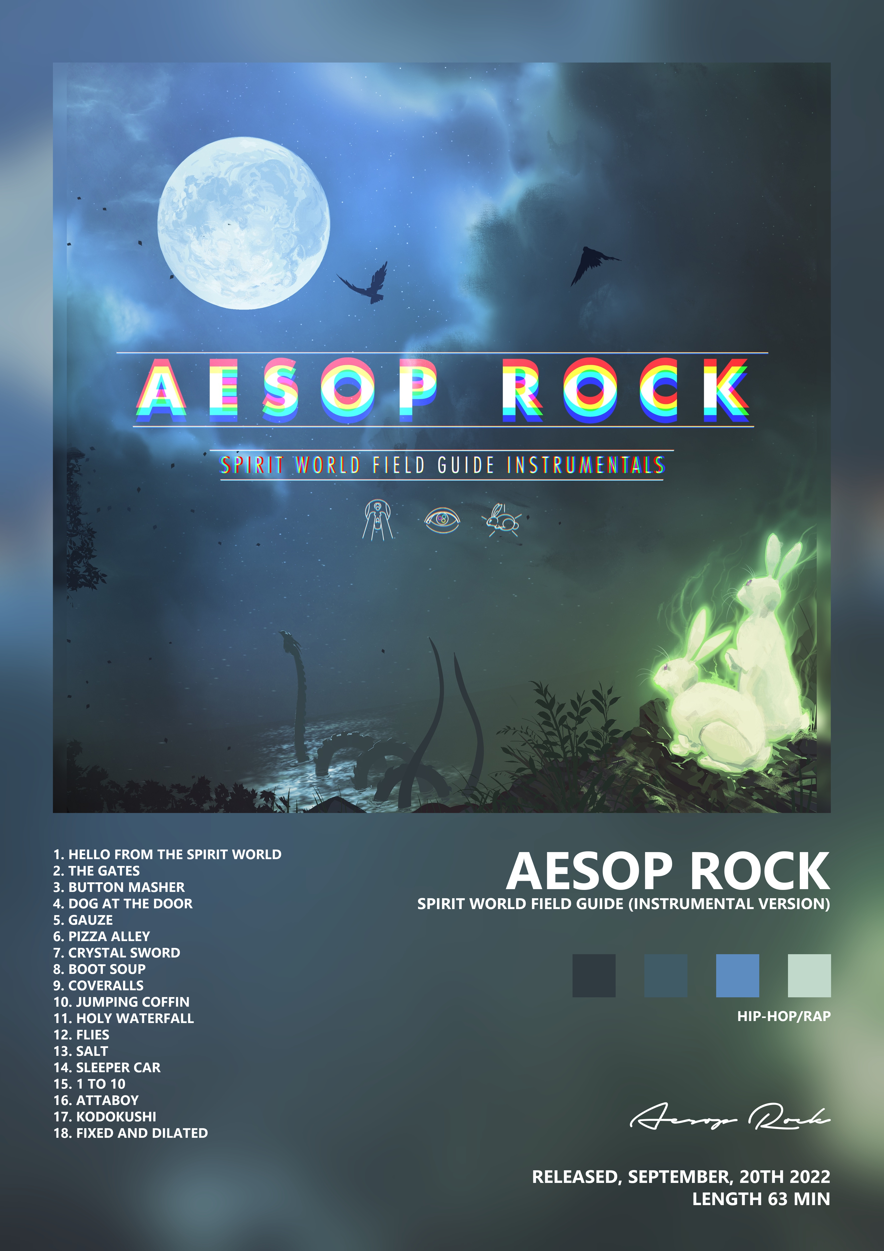 Music poster: Aesop Rock - Spirit World Field Guide Instrumental Version