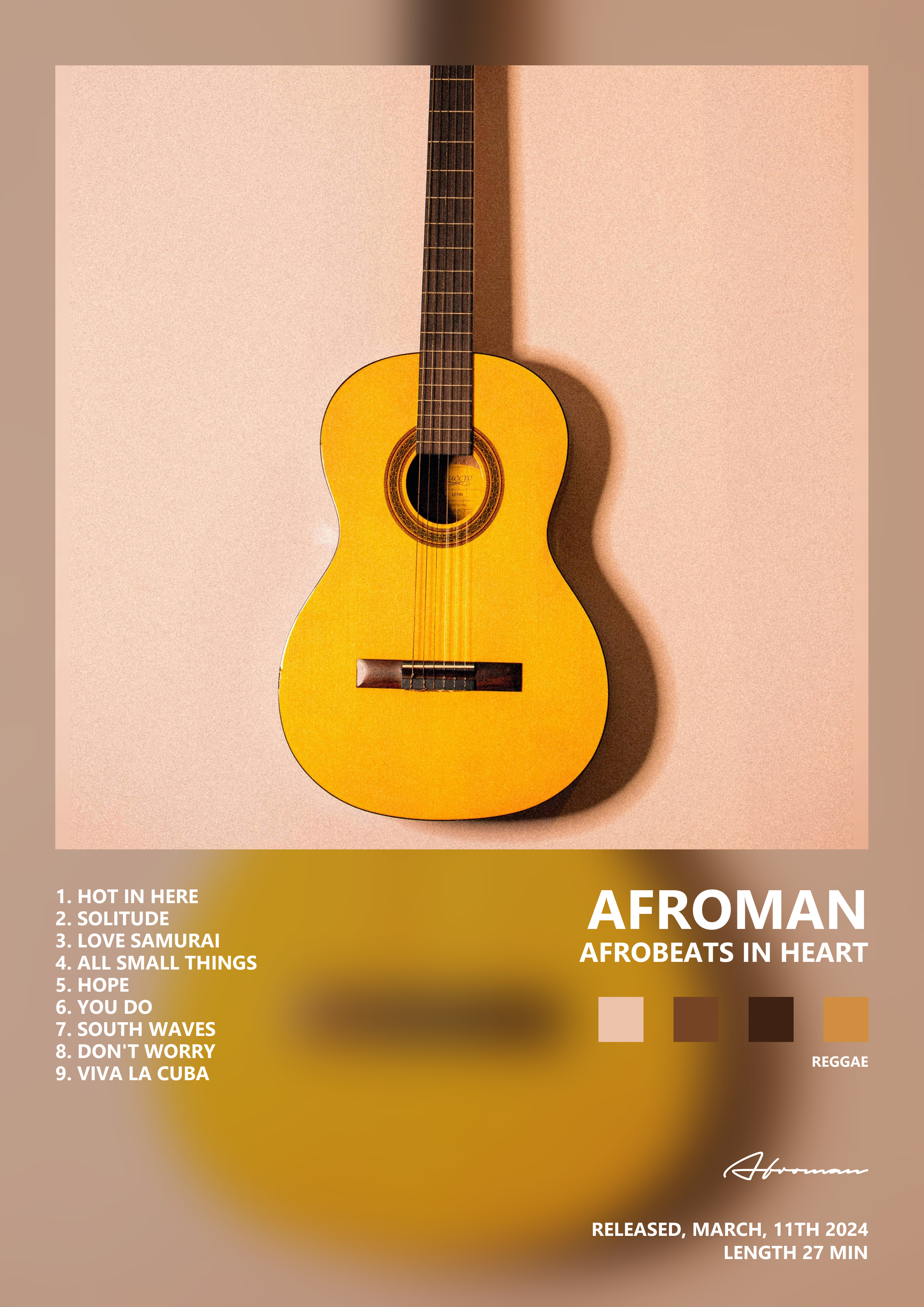 Music poster: Afroman - Afrobeats in Heart