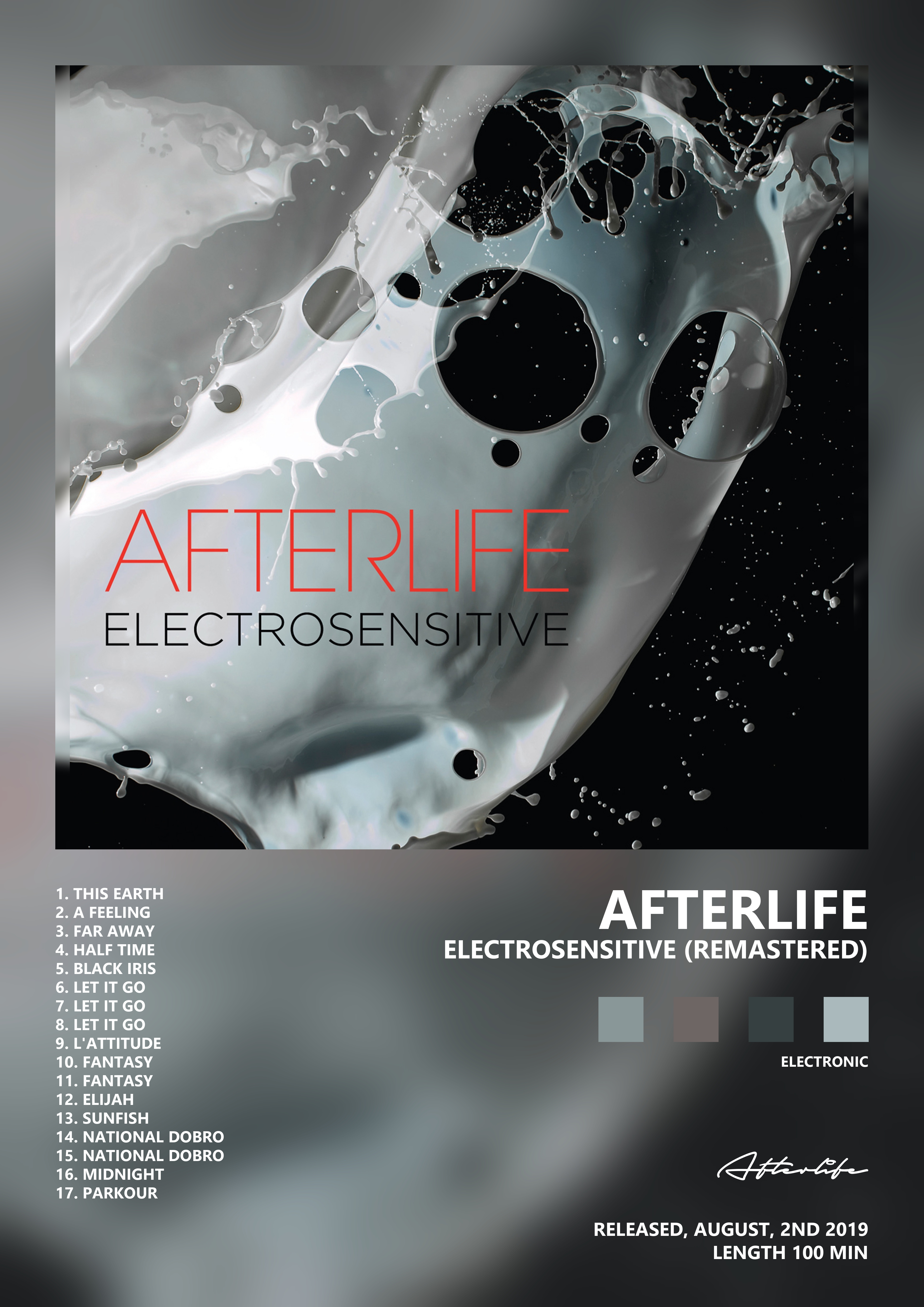 Music poster: Afterlife - Electrosensitive Remastered
