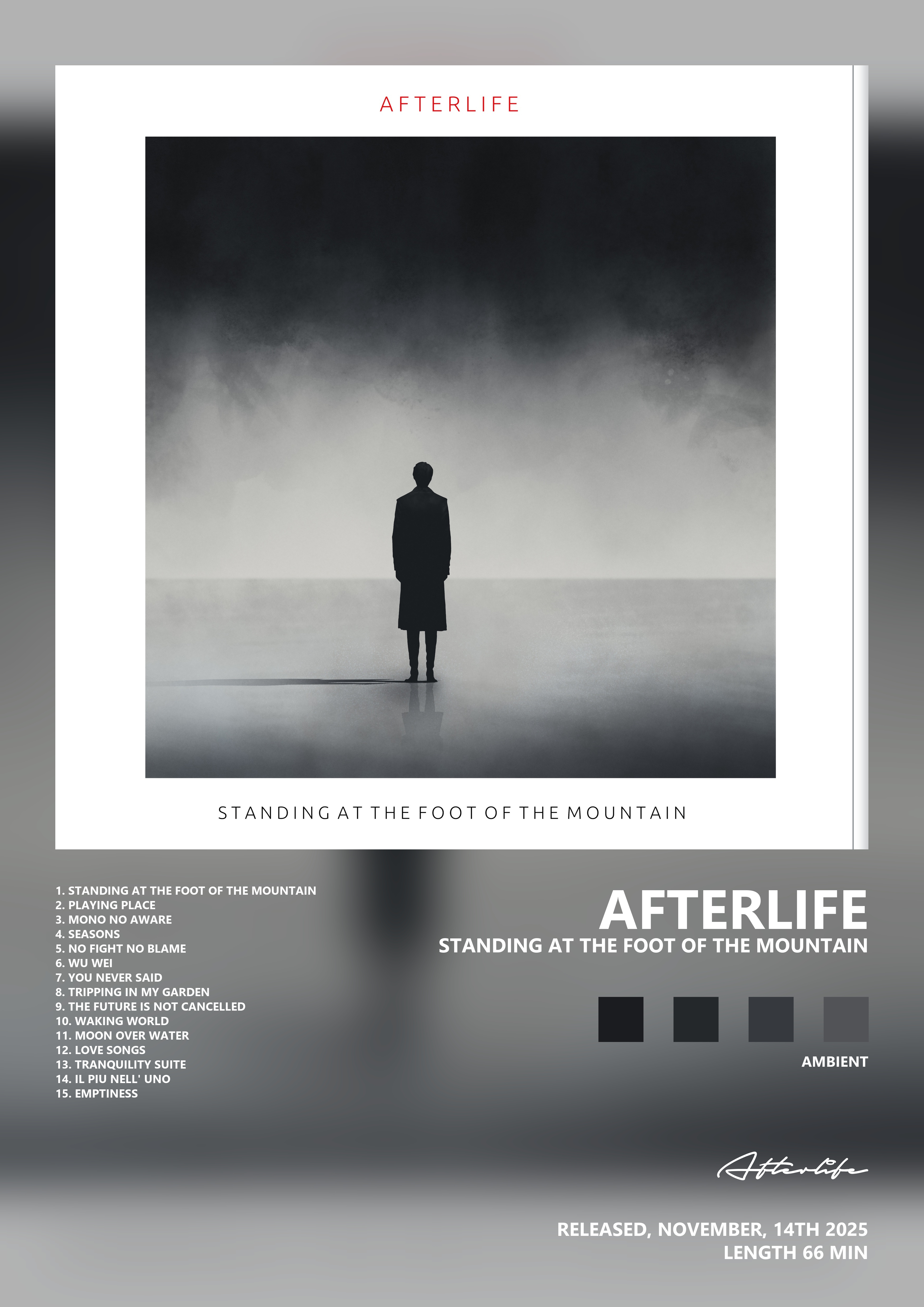 Music poster: Afterlife - Standing At The Foot Of The Mountain