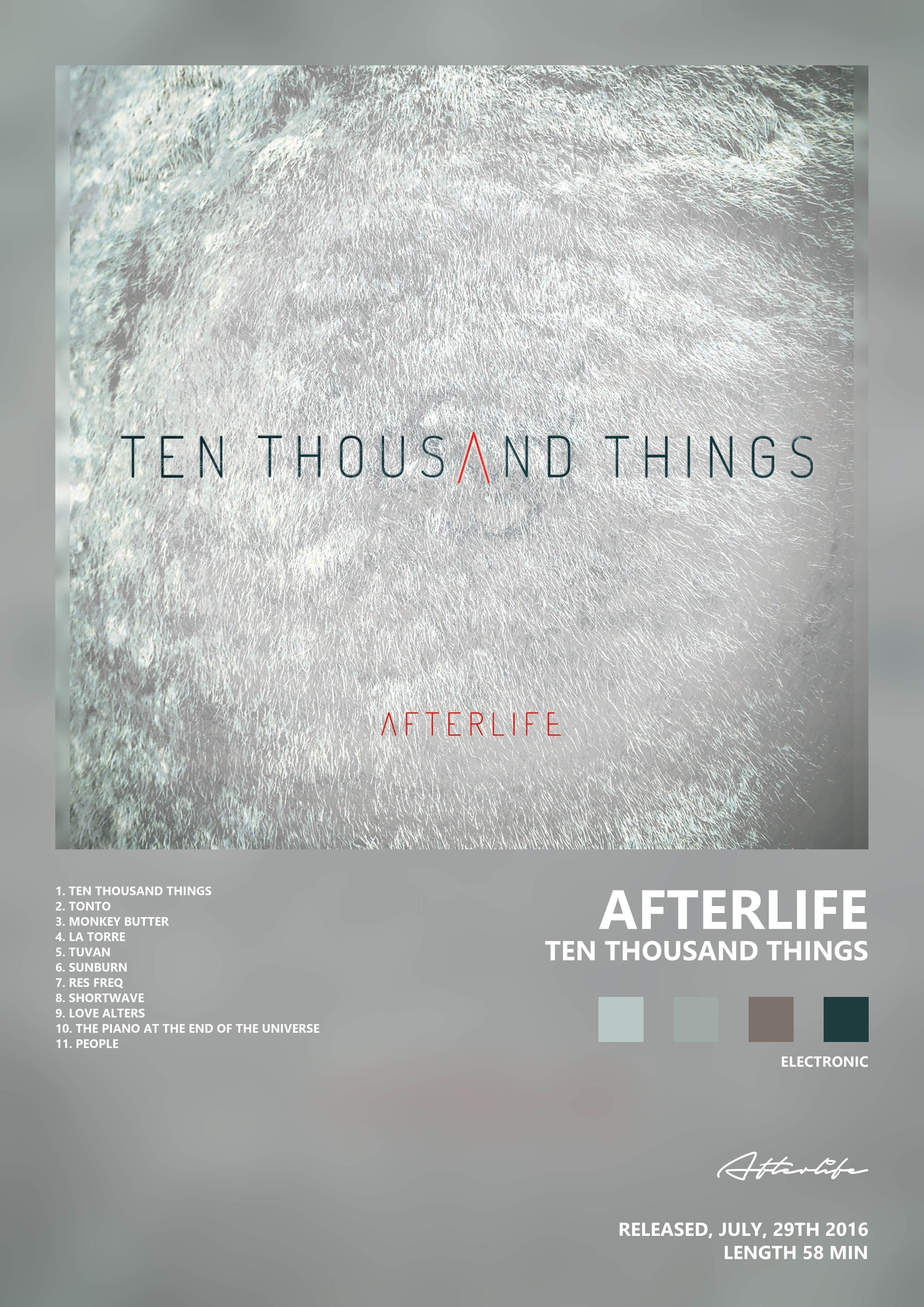 Music poster: Afterlife - Ten Thousand Things