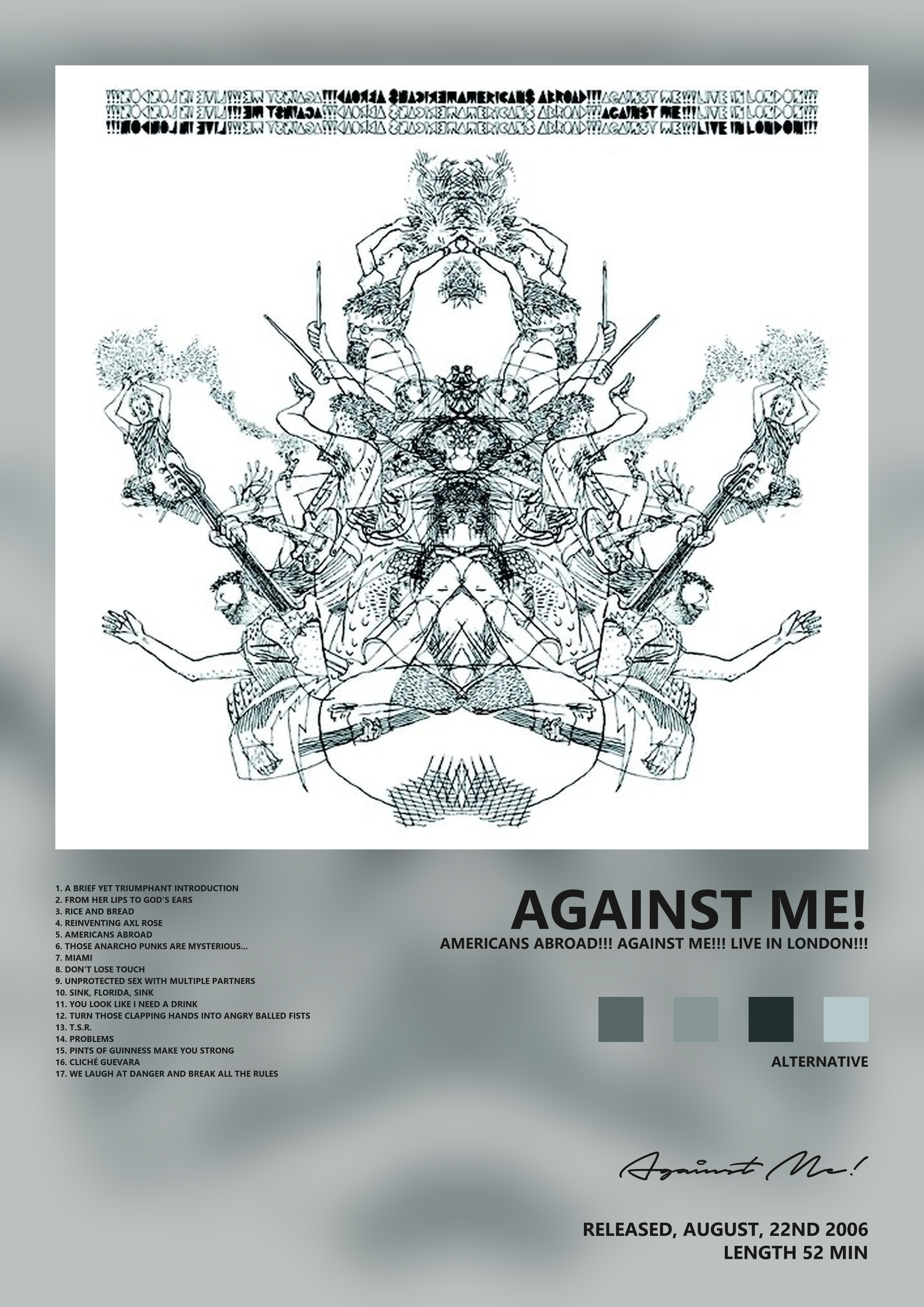 Music poster: Against Me - Americans Abroad Against Me Live In London
