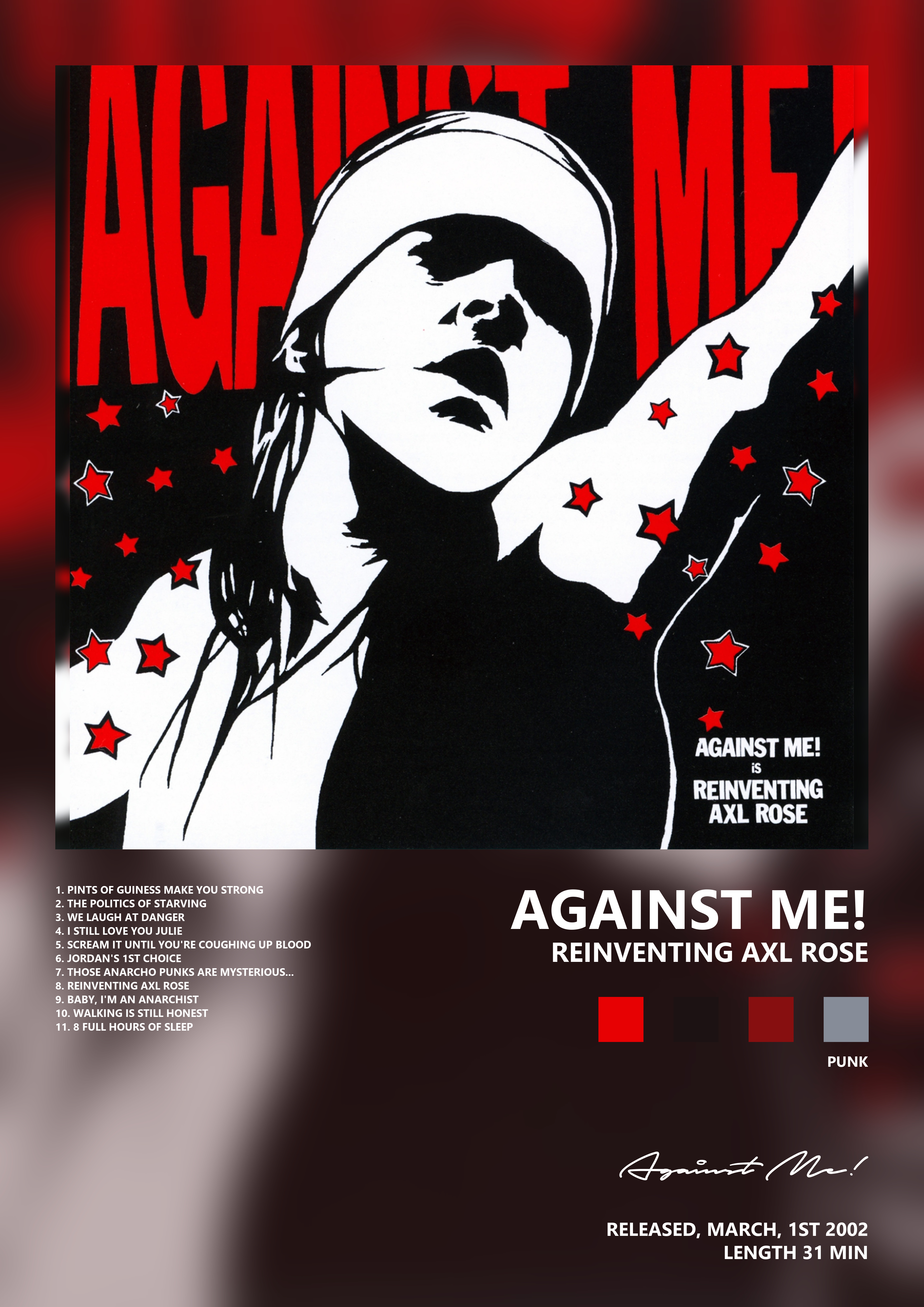 Music poster: Against Me - Reinventing Axl Rose