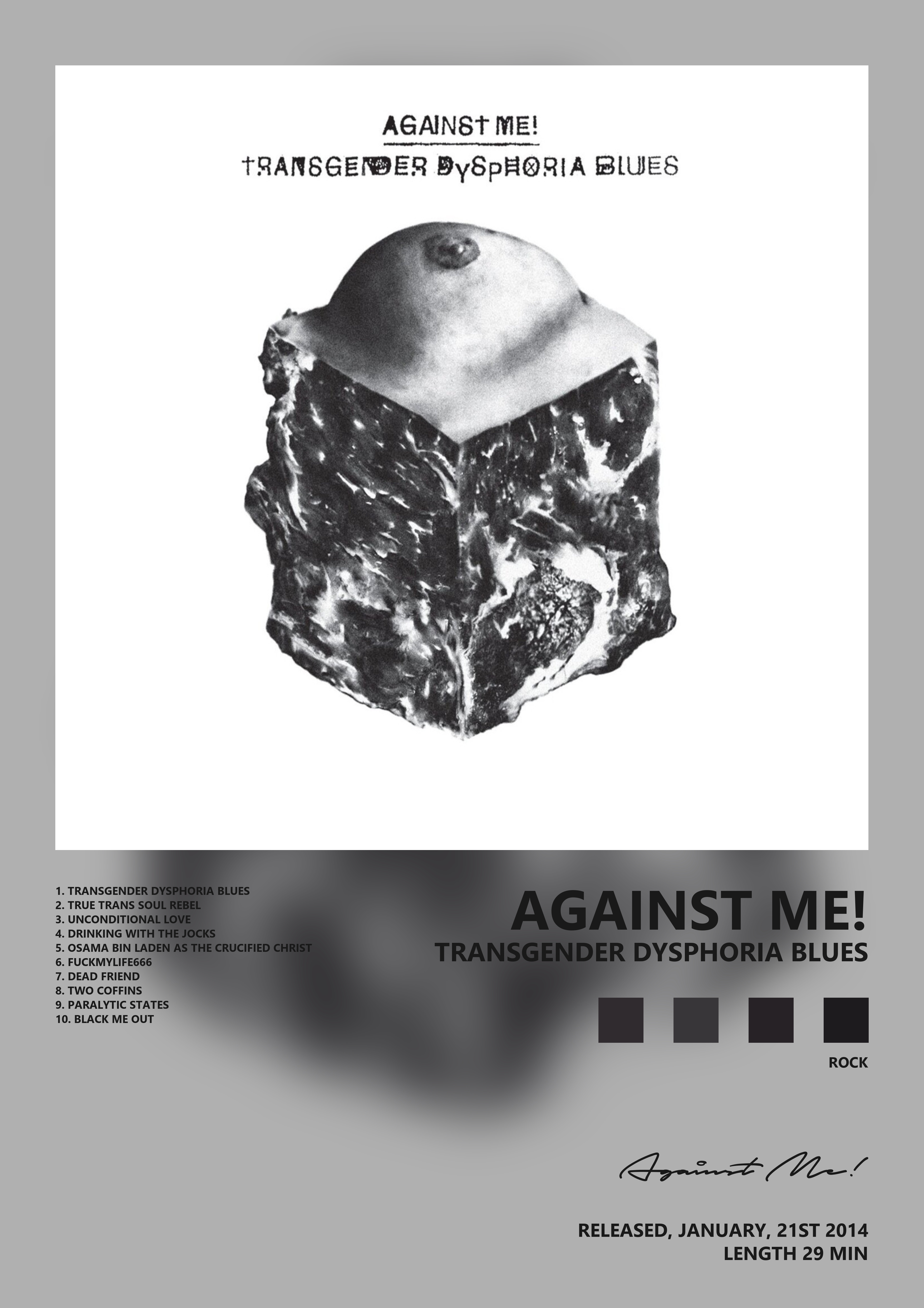 Music poster: Against Me - Transgender Dysphoria Blues