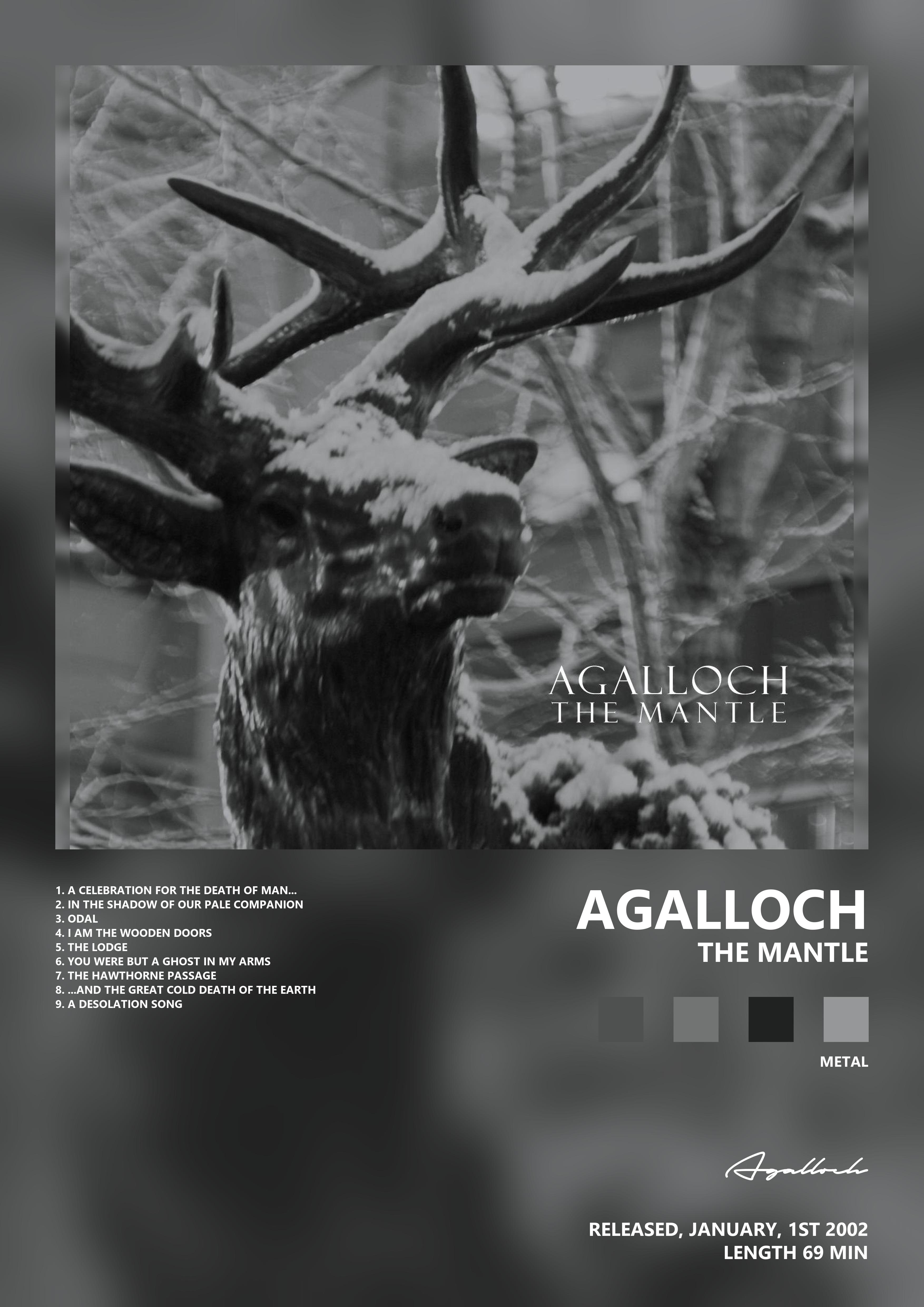 Music poster: Agalloch - The Mantle