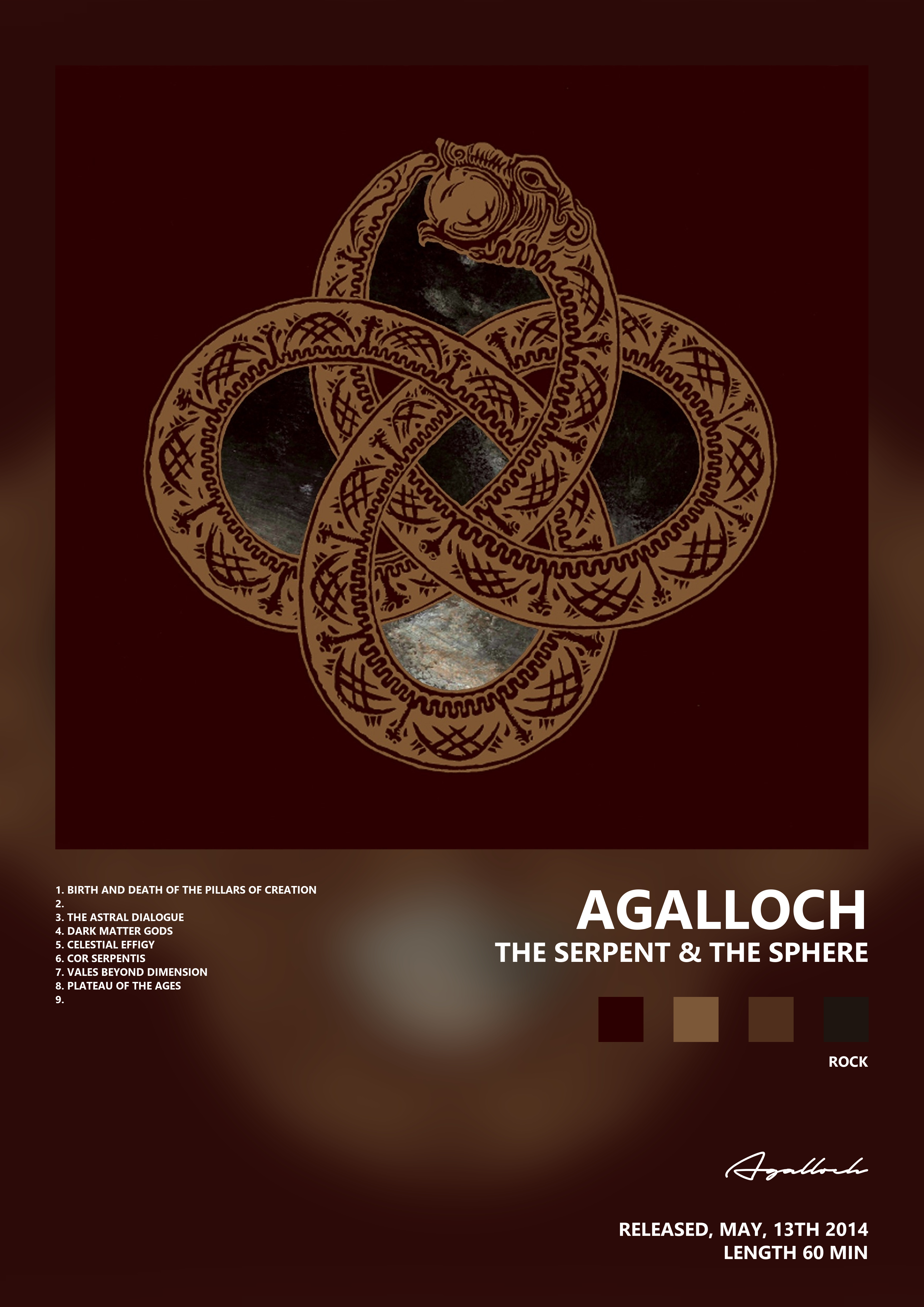 Music poster: Agalloch - The Serpent the Sphere
