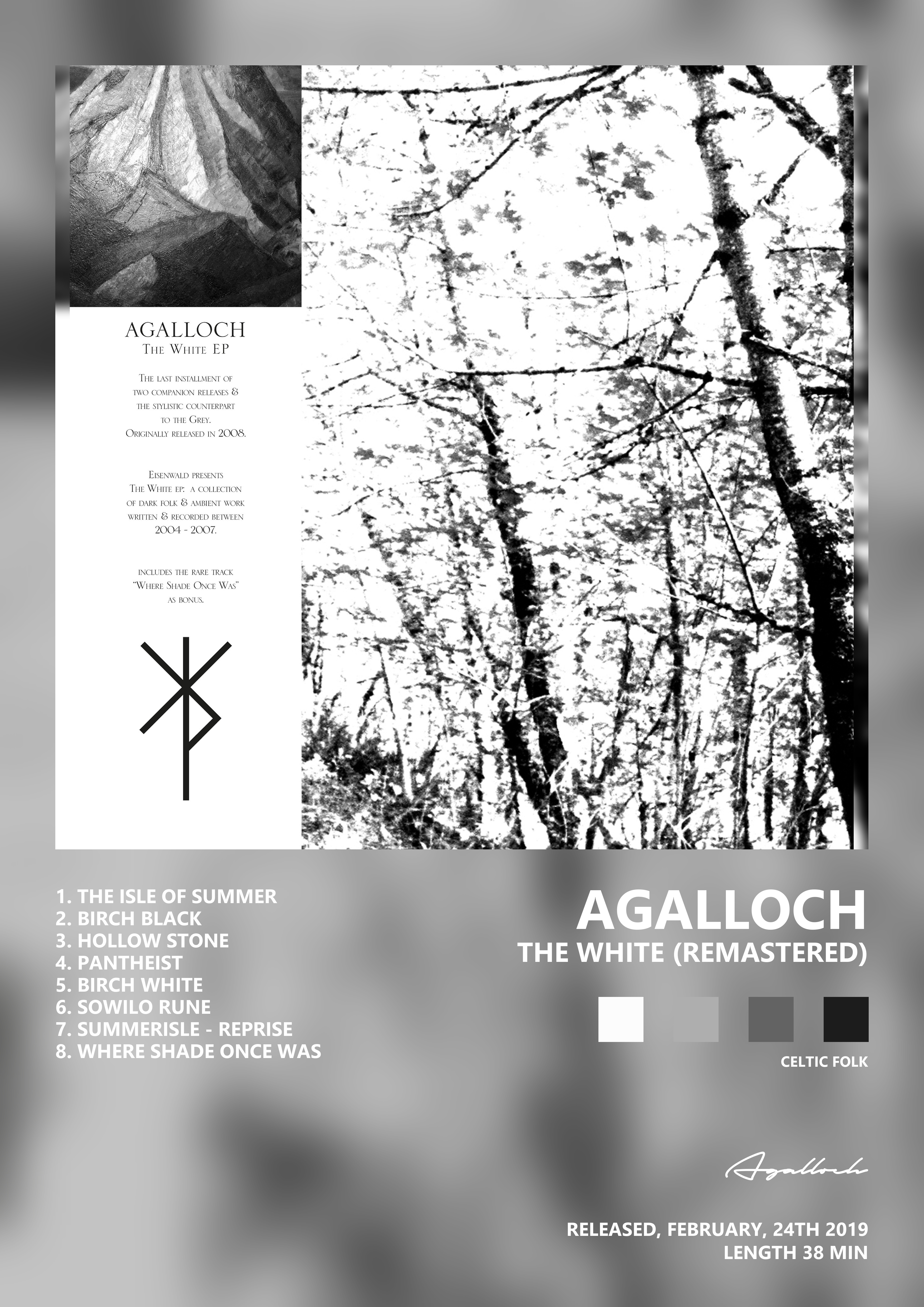 Music poster: Agalloch - The White Remastered