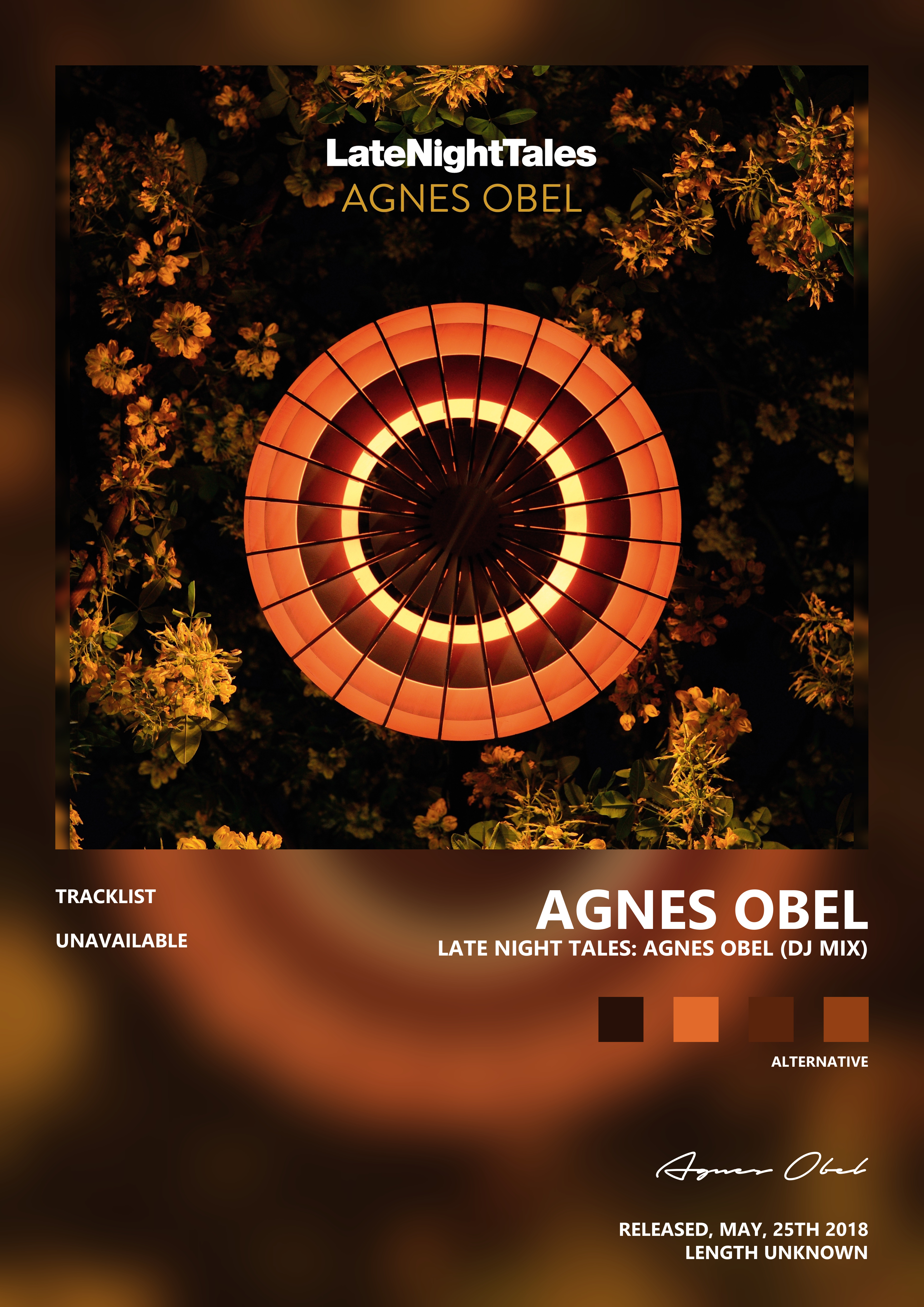 Music poster: Agnes Obel - Late Night Tales Agnes Obel DJ Mix