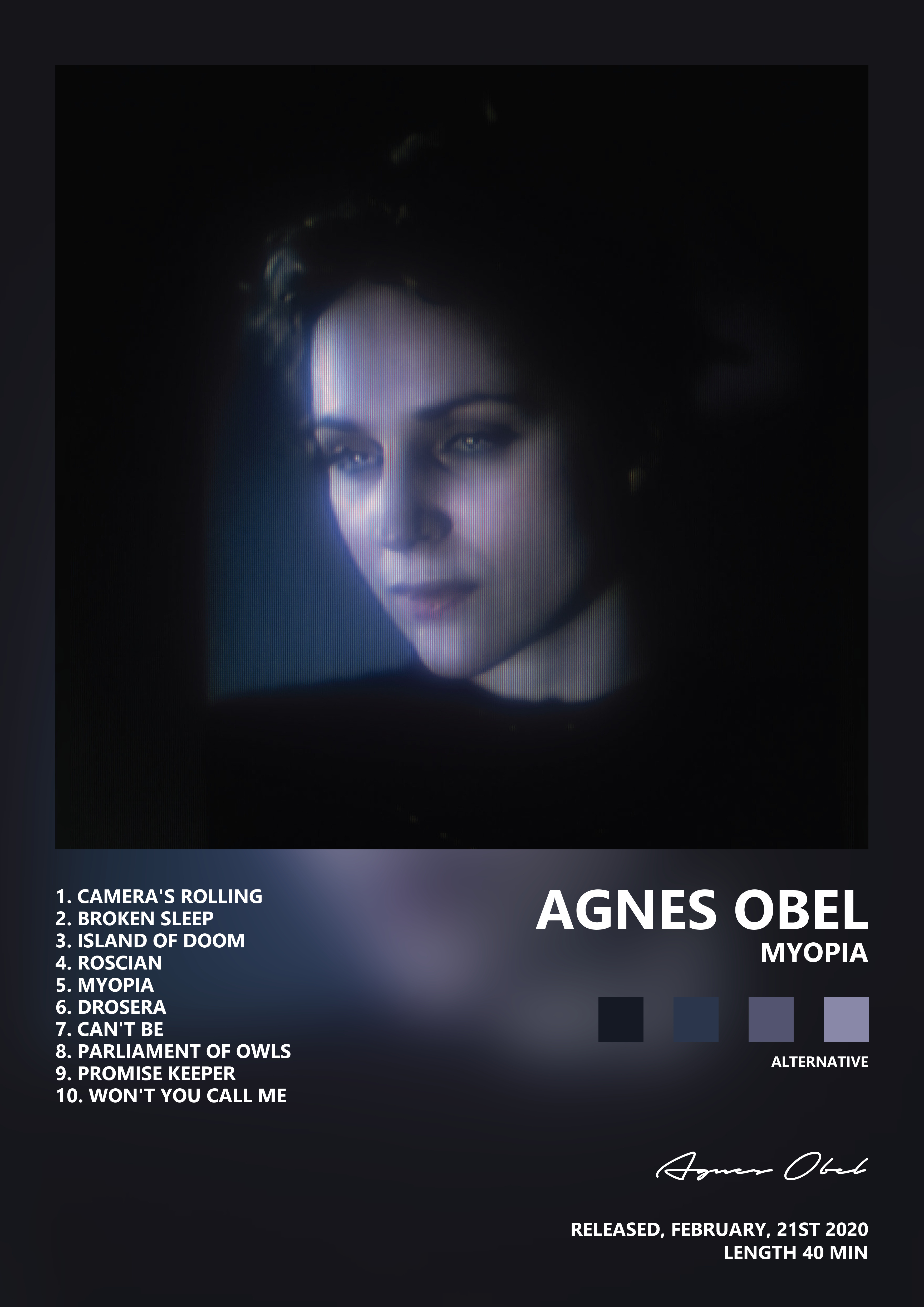 Music poster: Agnes Obel - Myopia