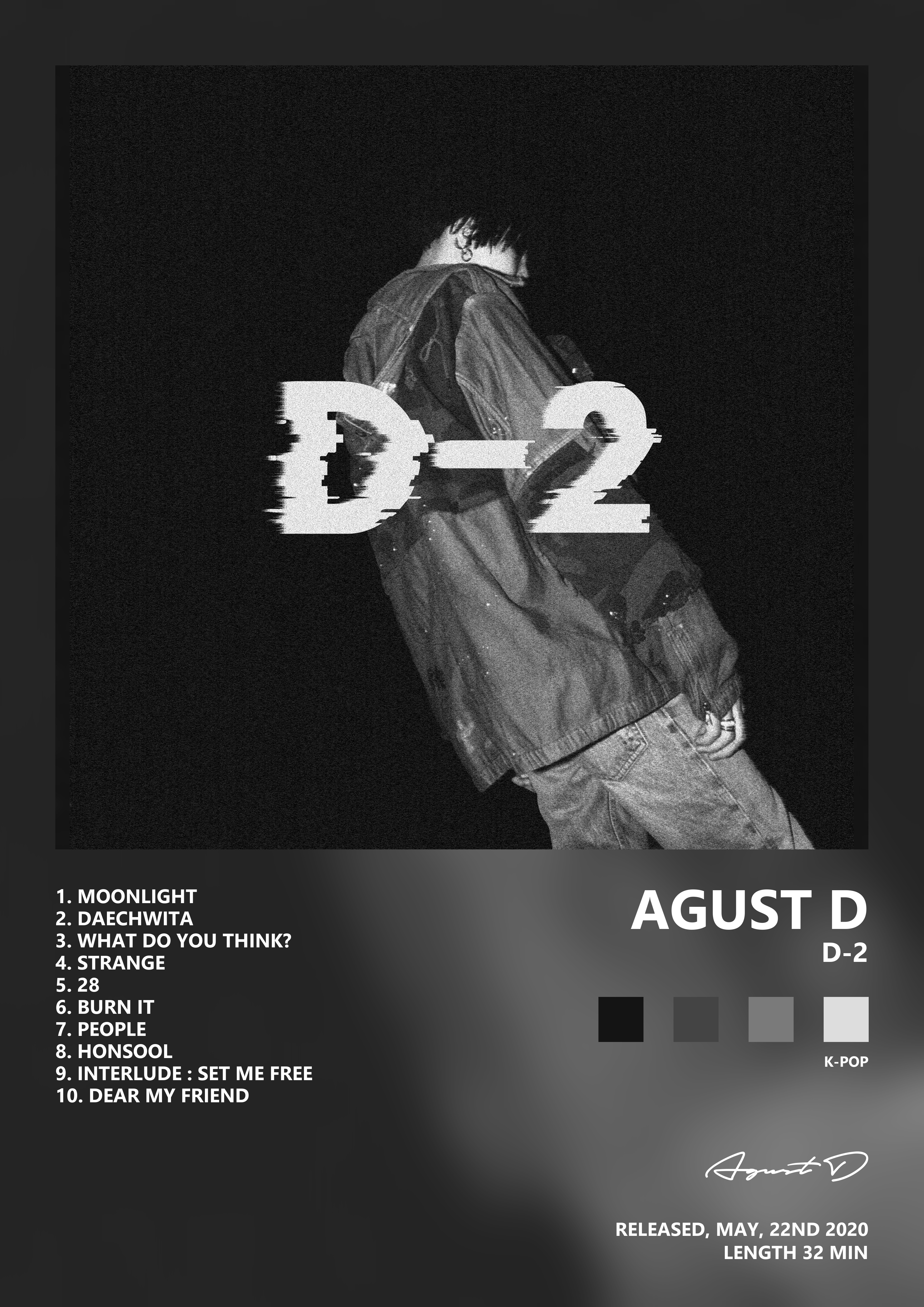 Music poster: Agust D - D-2