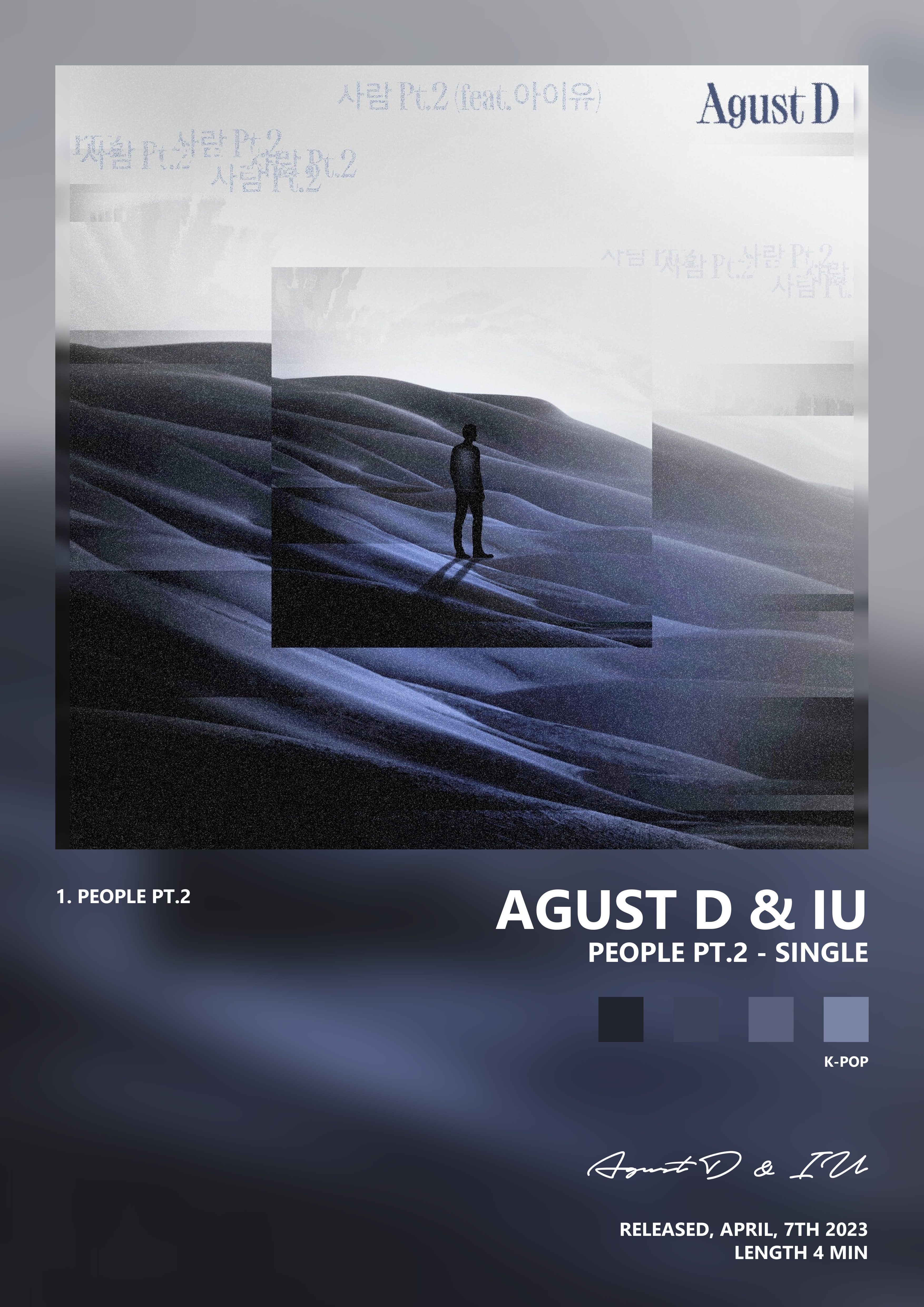 Music poster: Agust D IU - People Pt2 - Single
