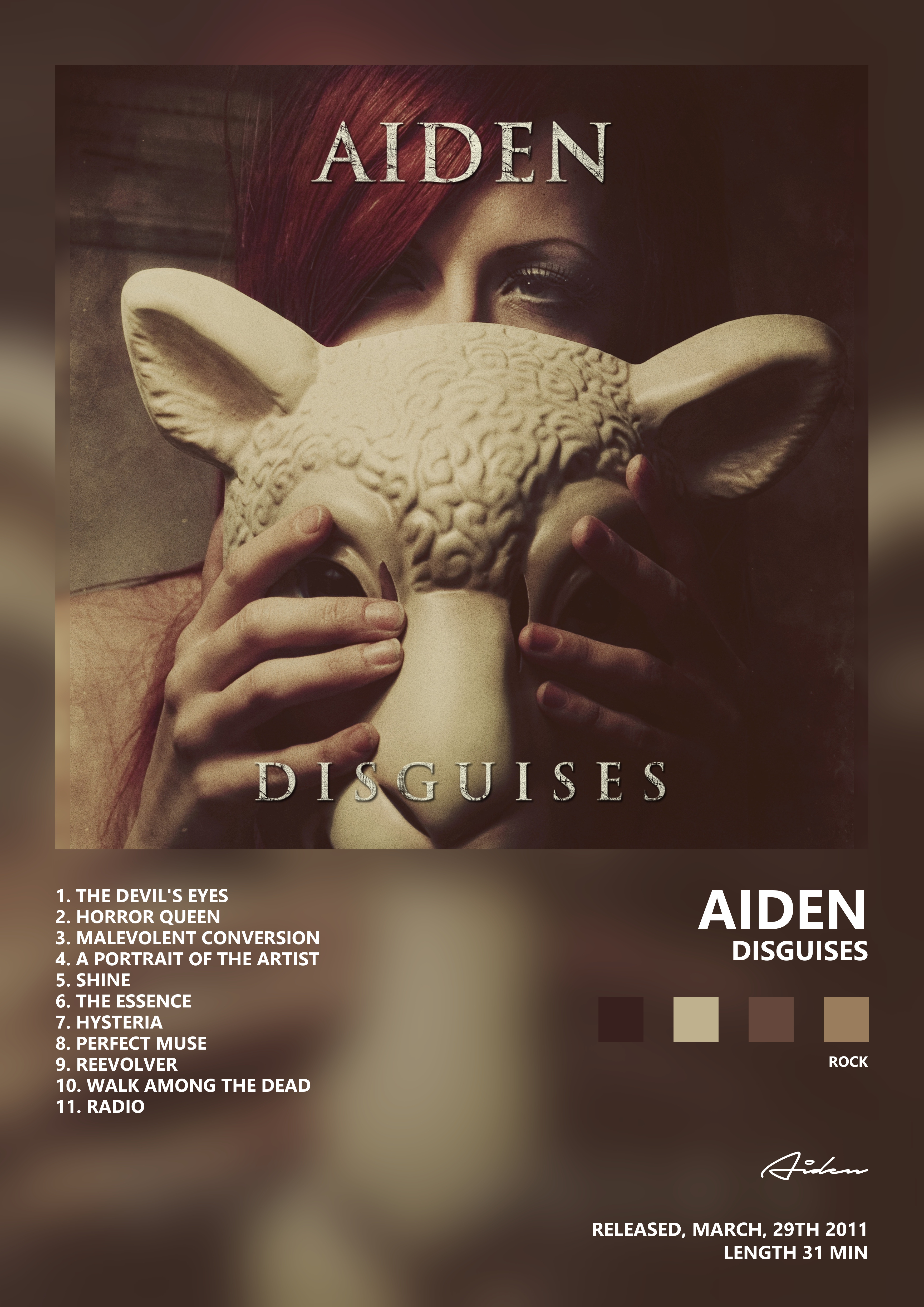 Music poster: Aiden - Disguises