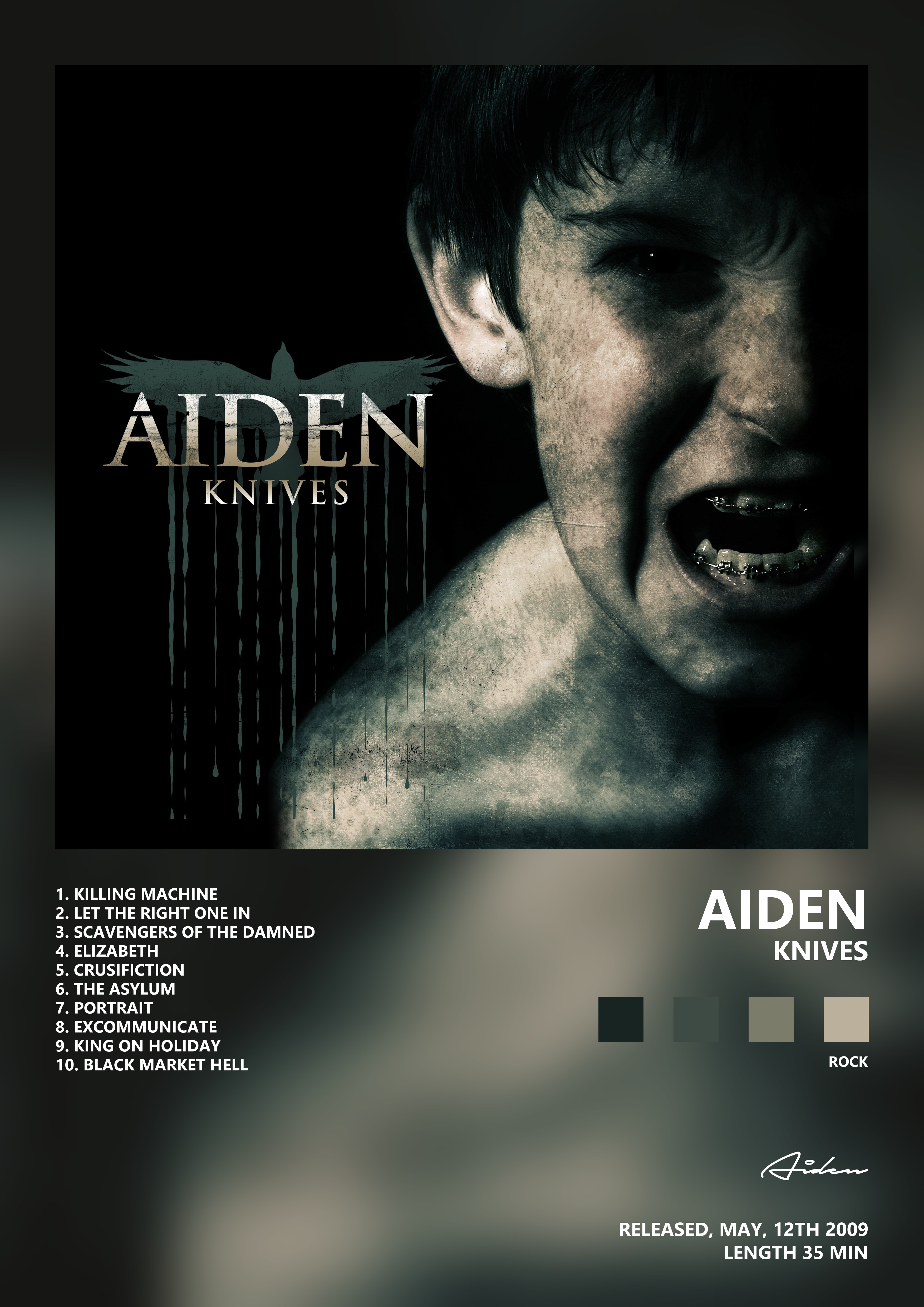 Music poster: Aiden - Knives