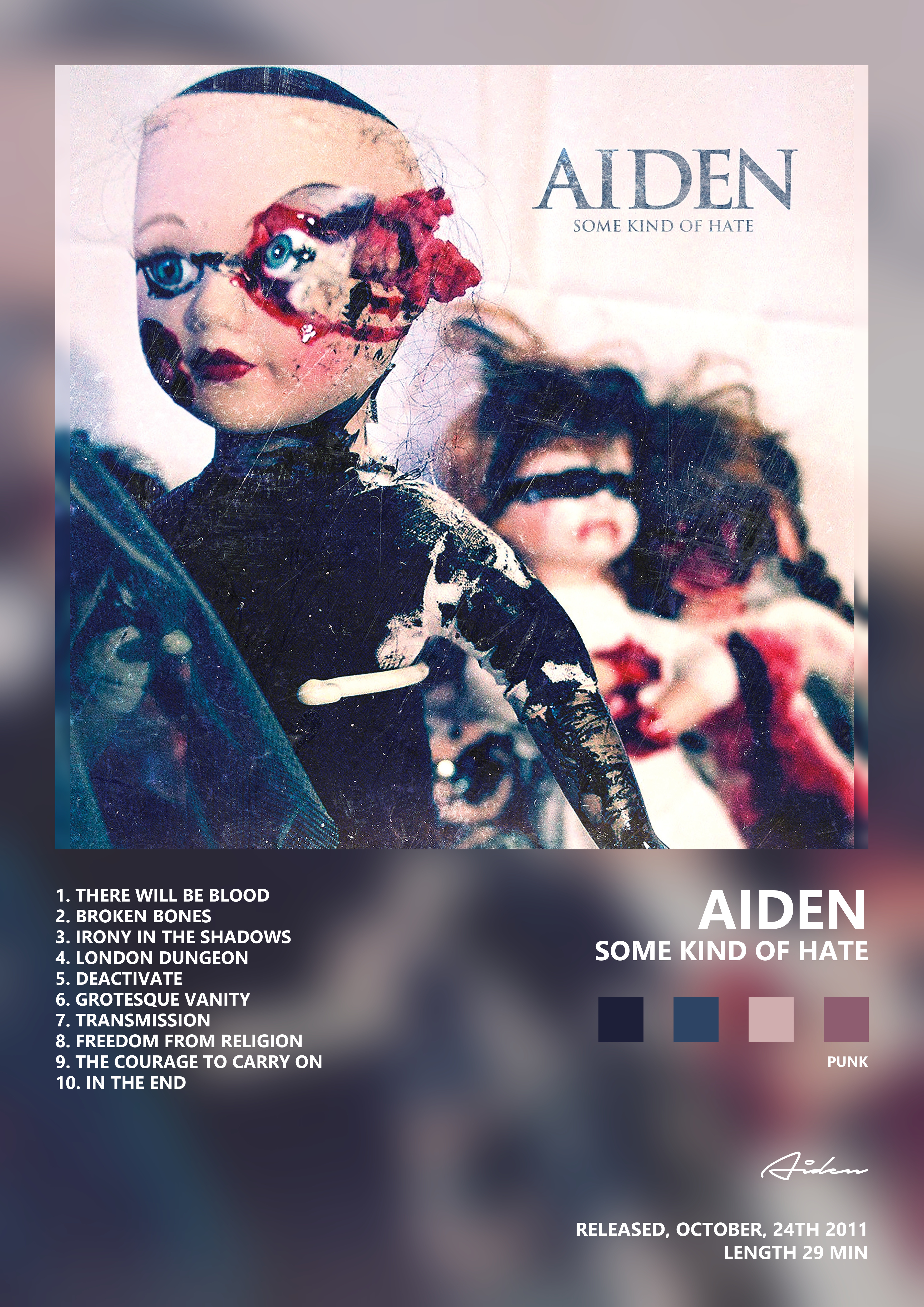 Music poster: Aiden - Some Kind Of Hate