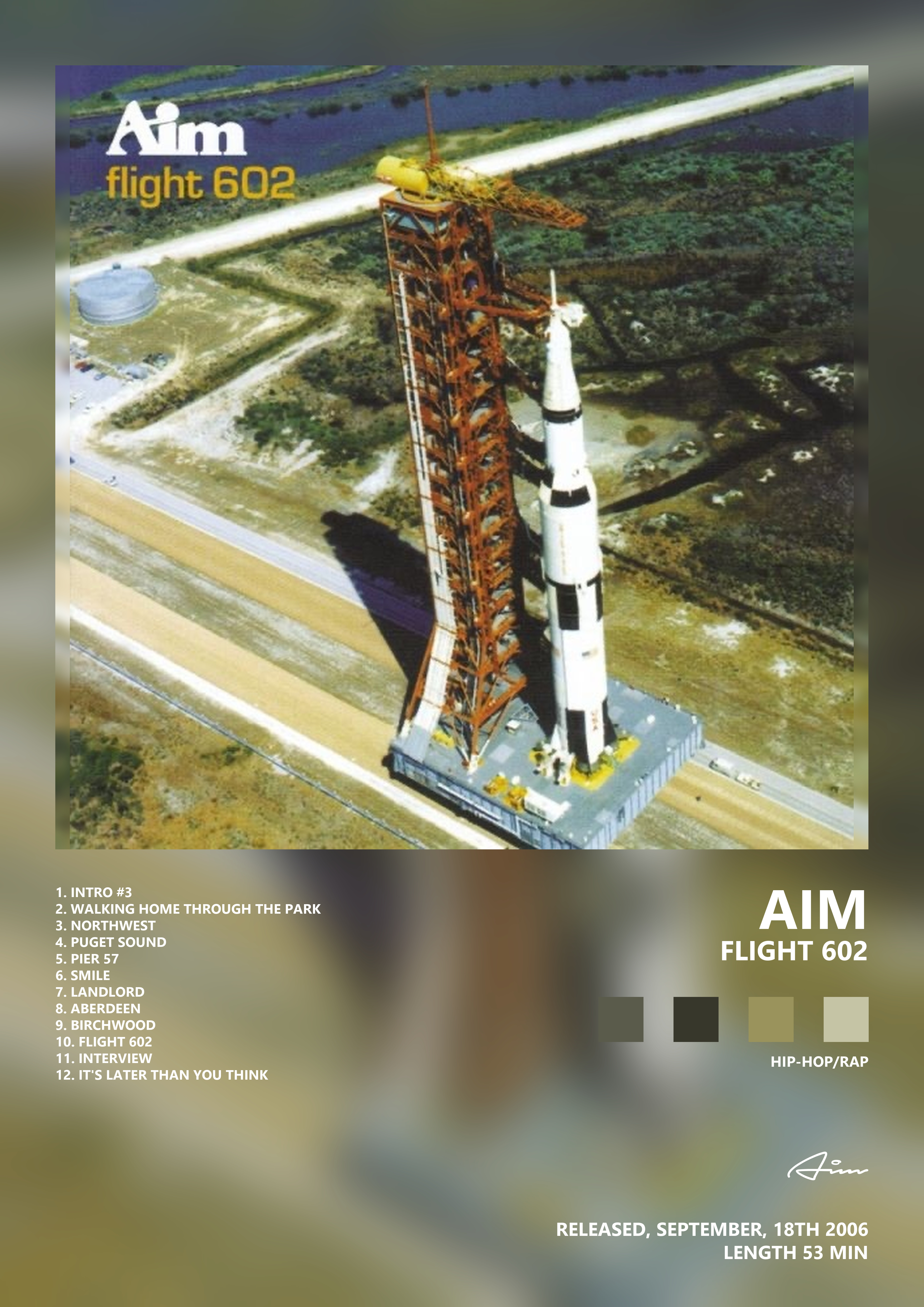 Music poster: Aim - Flight 602